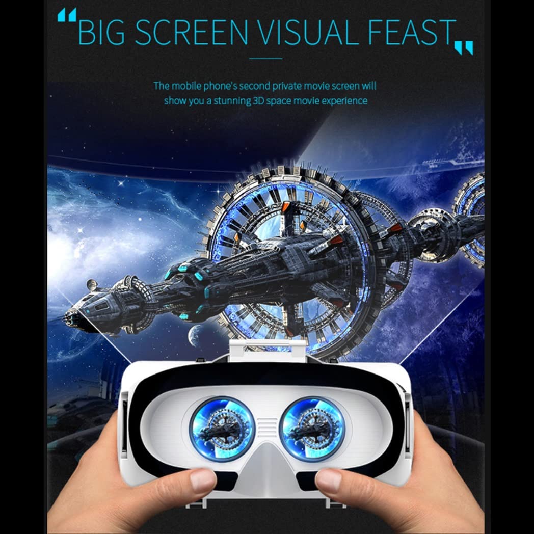 3D VR Headset with Bluetooth Controller - Compatible with iPhone 13 Pro Max/13 Pro/13/12/11, Samsung Galaxy S21, Huawei, Xiaomi Series - Immersive Virtual Reality Experience for Gaming, Movies & Entertainment (Color: F, Size: iOS)