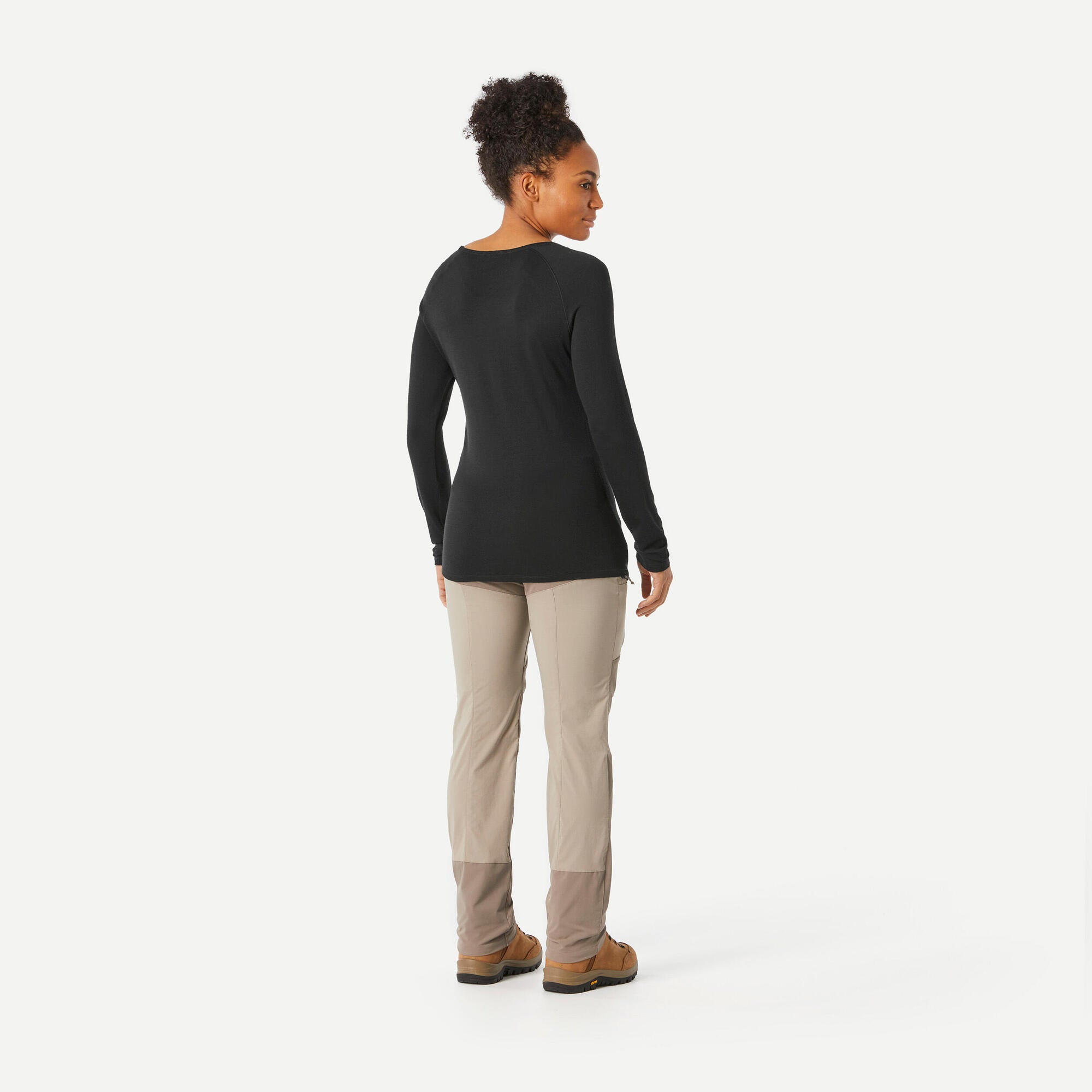 Simond Women's MT500 Long Sleeve 100% Merino Wool Shirt - Soft & Breathable Base Layer for Hiking, Skiing & Outdoor Activities