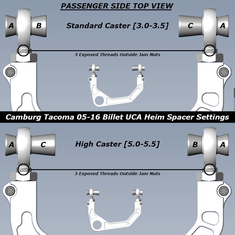 2005-2023 Toyota Tacoma Camburg Kinetik Billet Upper Control Arms - Heavy Duty Suspension Upgrade for Off-Roading & Performance Driving