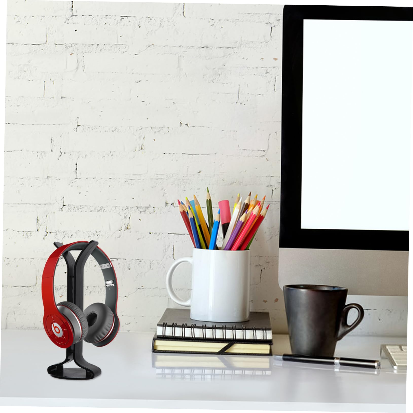 Uonlytech 3 Pack Headphone Display Stand - Premium Headset Holder for Desk, Shelf, or Store - Perfect for Organizing Wireless Earbuds, Gaming Headsets & Studio Headphones in Home, Office or Retail Display
