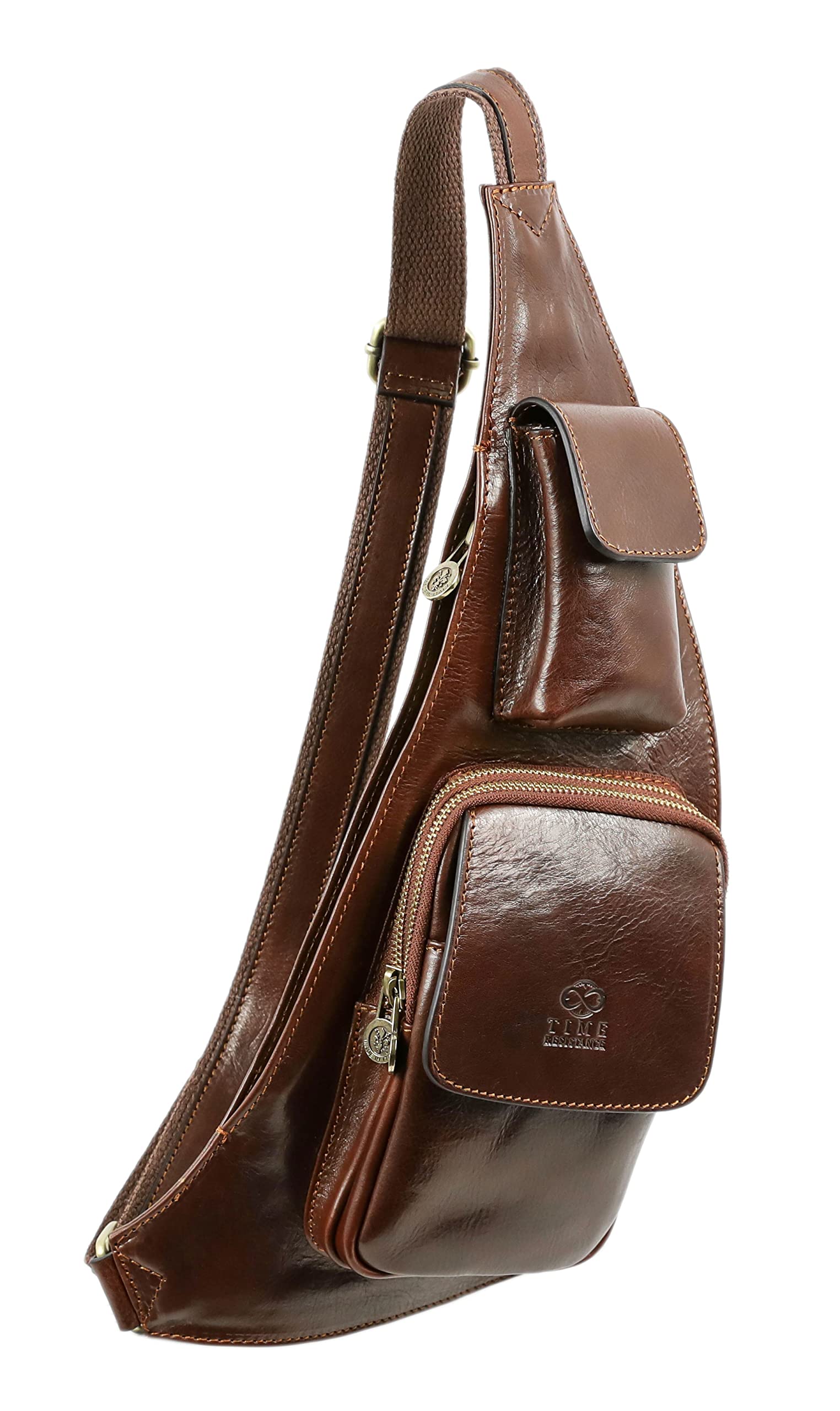 Premium Genuine Leather Sling Bag - Durable Crossbody Messenger Bag for Men & Women - Handcrafted Shoulder Backpack - Perfect for Travel, Work & Everyday Use