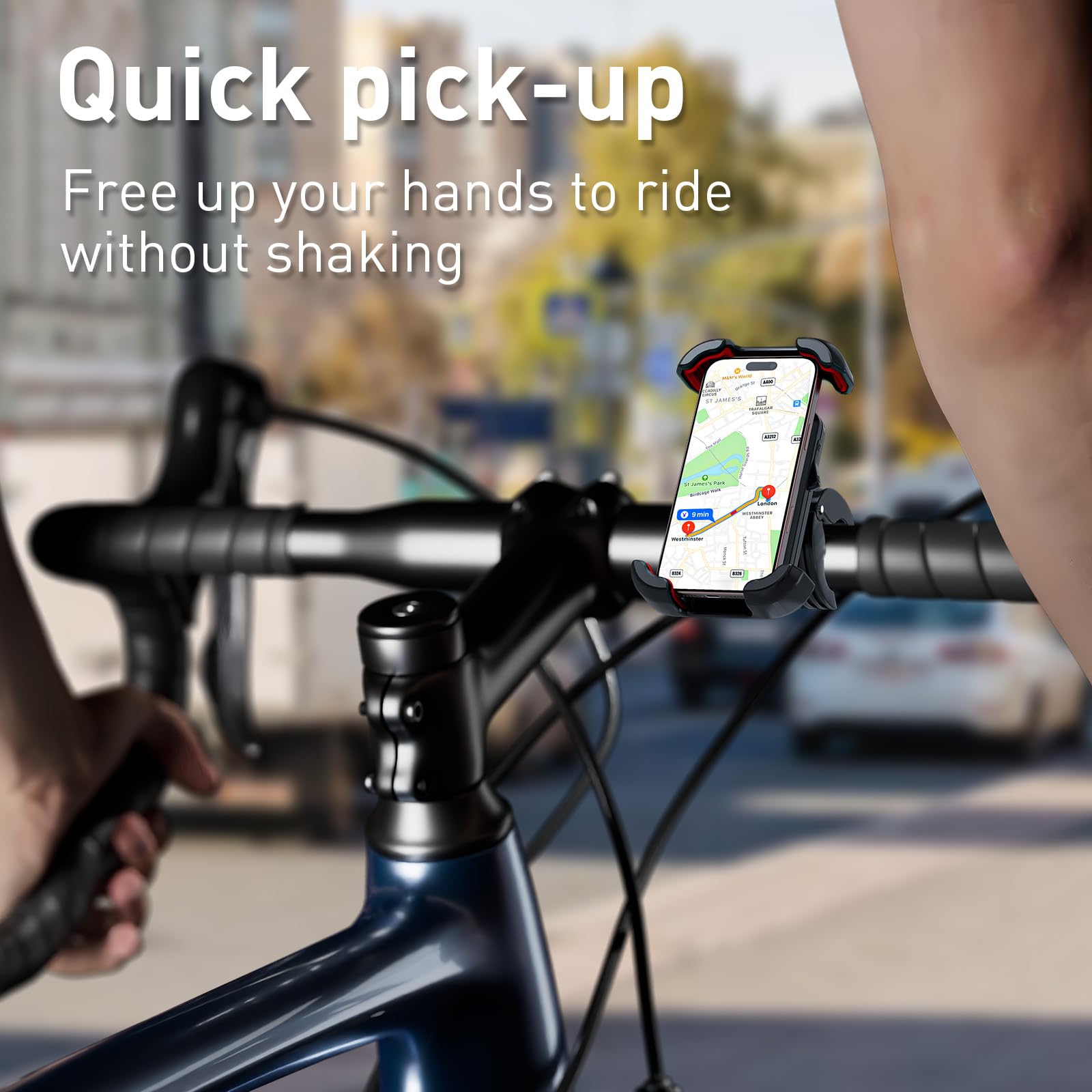 Universal Bike Phone Holder - Waterproof Motorcycle & Bicycle Phone Mount for iPhone & Android (4.7