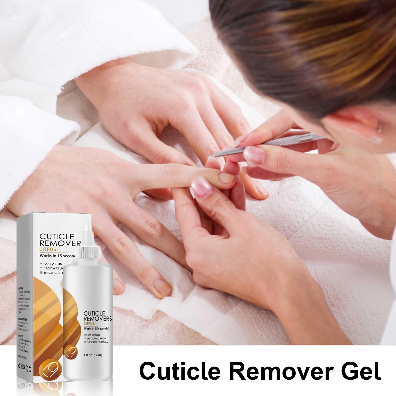 Cuticle Remover Gel - 1oz Instant Nail Strengthening & Exfoliating Treatment | 15-Second Nail Care Solution for Hands & Feet | Perfect for Salon & At-Home Manicures