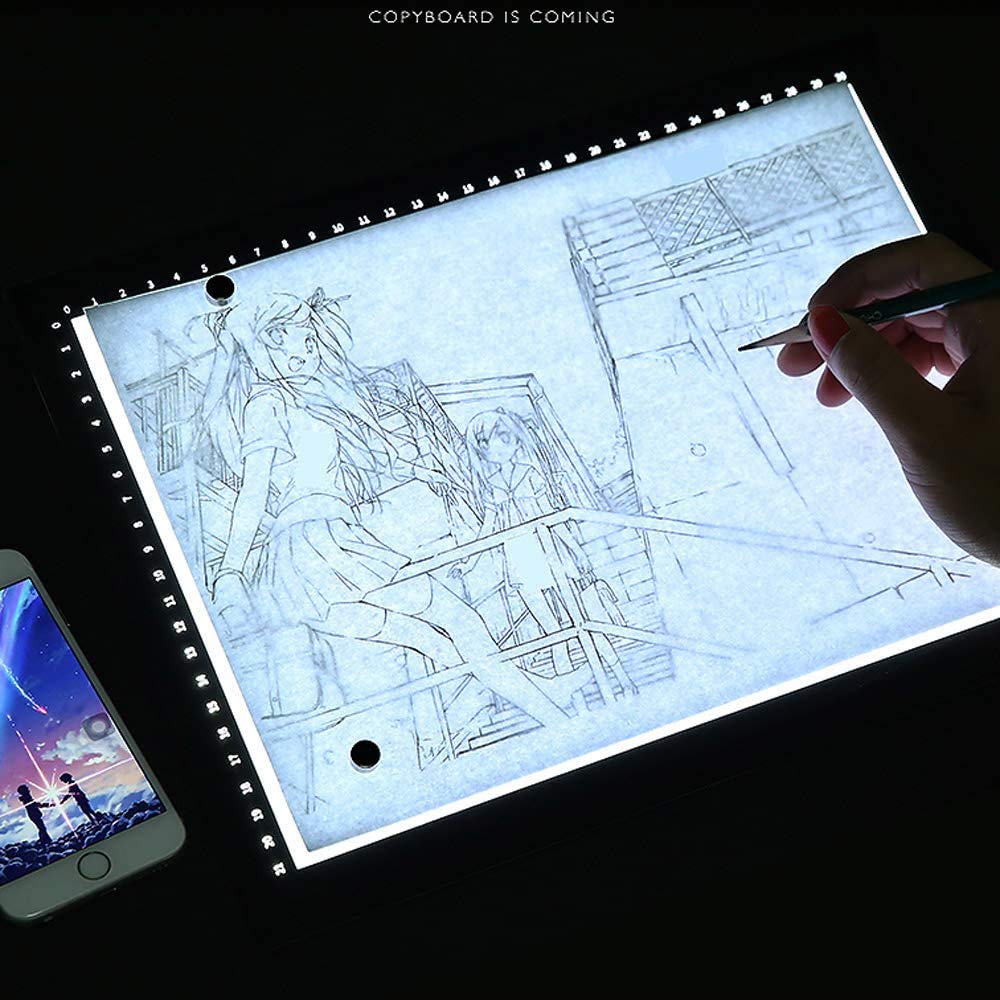Ultra-Thin Portable LED Tracing Light Box with Dimmable Brightness - USB Powered Copy Board for Drawing, Sketching & Animation - Perfect for Artists, Designers & Crafters (A1 Size)