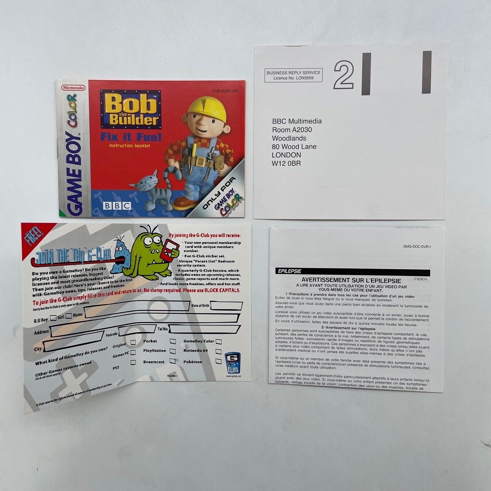 Bob The Builder Fix It Fun Nintendo GameBoy Color Game - Complete Boxed Set | Retro Gaming for Kids & Collectors | Perfect for Family Fun & Nostalgic Playtime