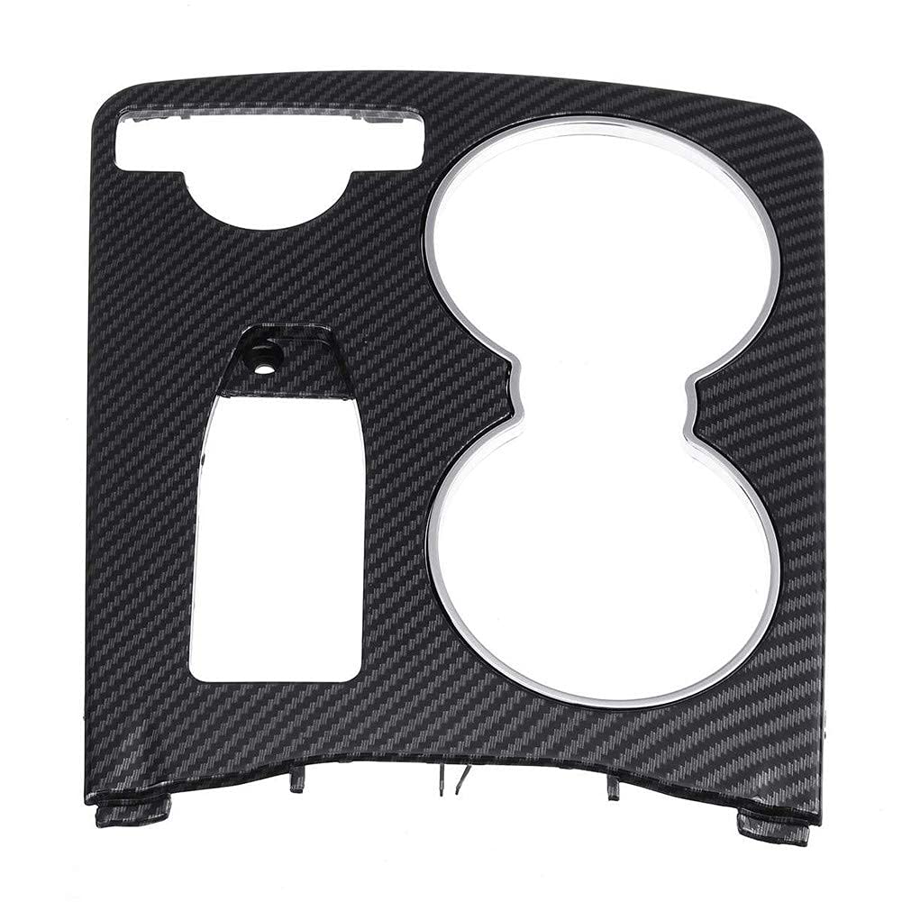Carbon Fiber Center Console Cup Holder Trim Cover for 2008-2014 Mercedes-Benz W204 C-Class (C250 C300 C350 C63 AMG) - Upgrade Interior Accessory for Car Organization & Stylish Driving Experience