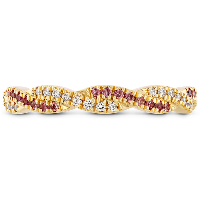 Hearts On Fire Harley Go Boldly Braided Eternity Power Sapphire Band Ring for Women - Perfect for Anniversary, Engagement & Special Occasions