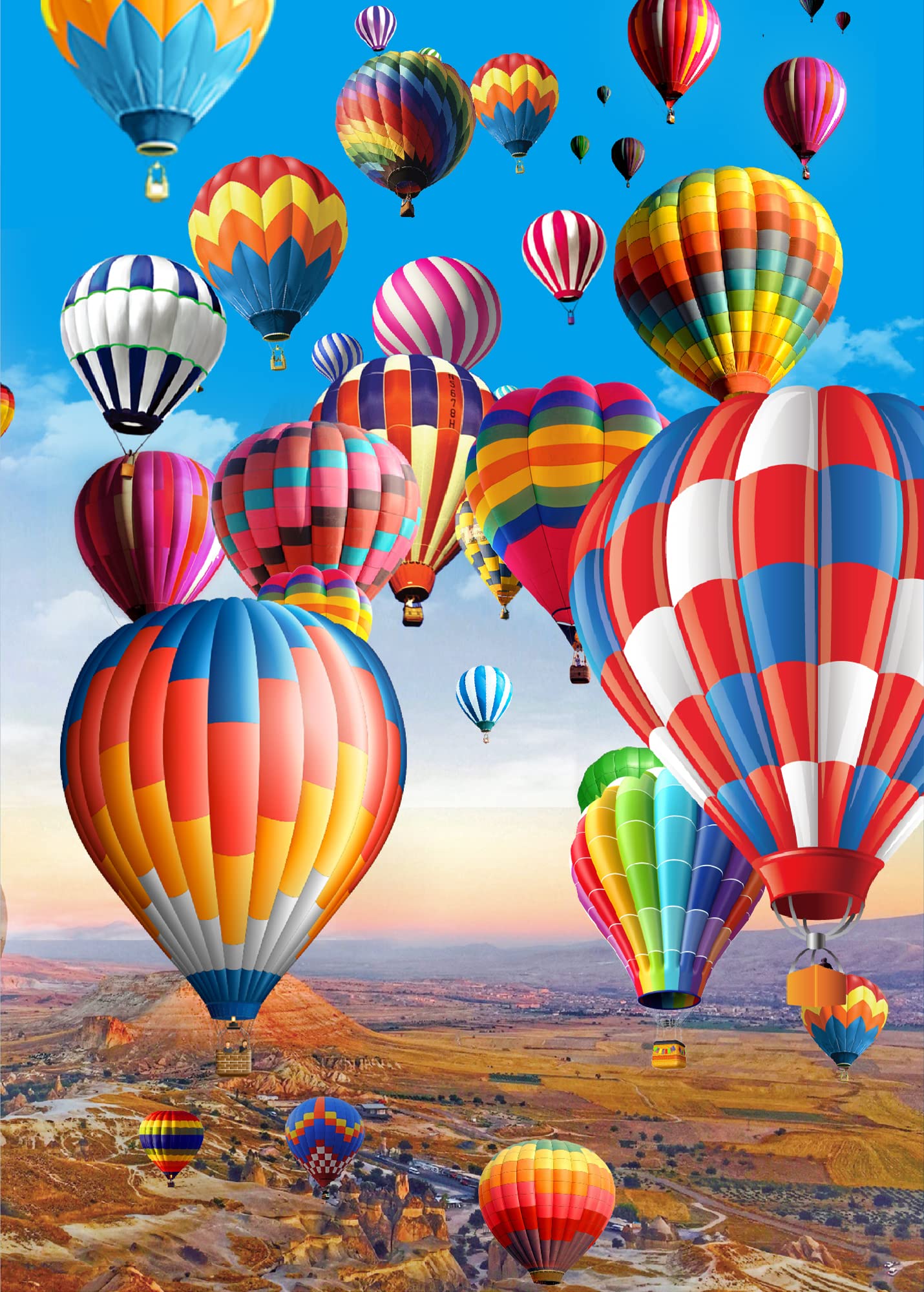 1000-Piece Hot Air Balloon Jigsaw Puzzle for Adults - Natural Landscape Scenery Puzzle Game, Fun Family Activity & Home Decor Gift | Perfect for Relaxation, Stress Relief & Living Room Decoration