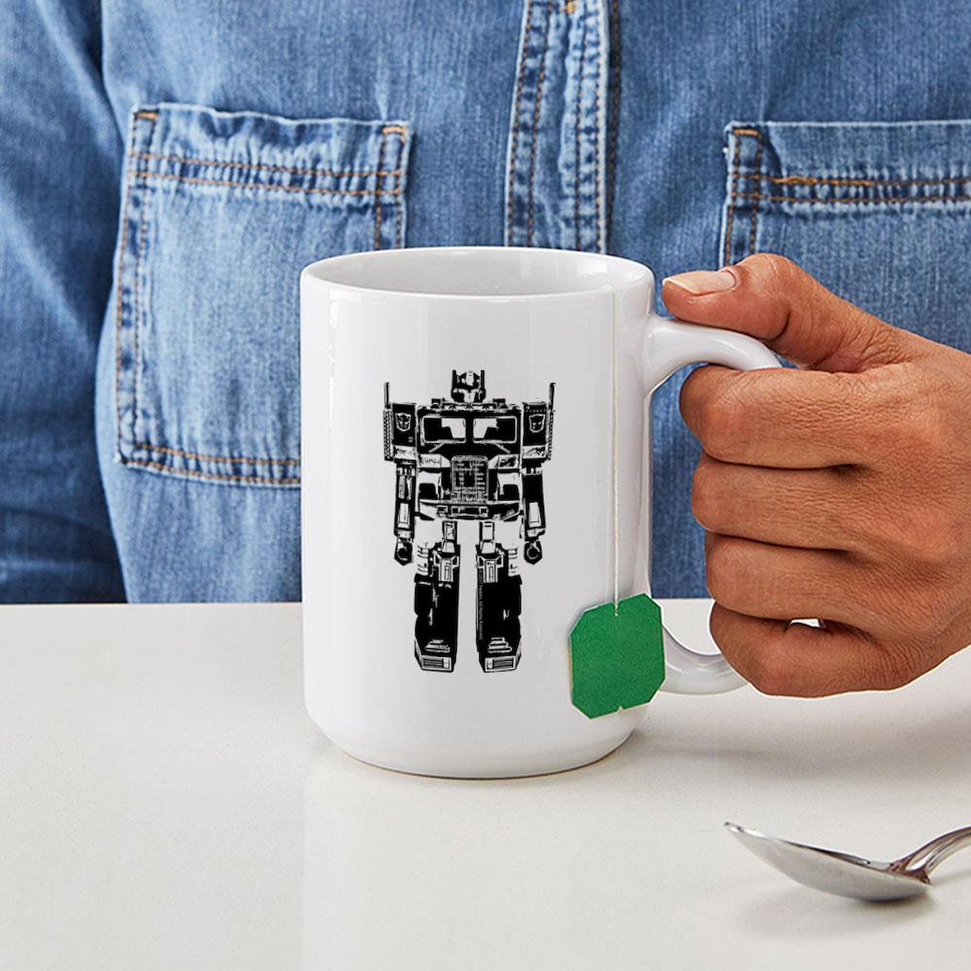 Optimus Prime Robot 15 oz (444 ml) Ceramic Coffee Mug - Transformers Themed Gift for Fans, Office & Home Use