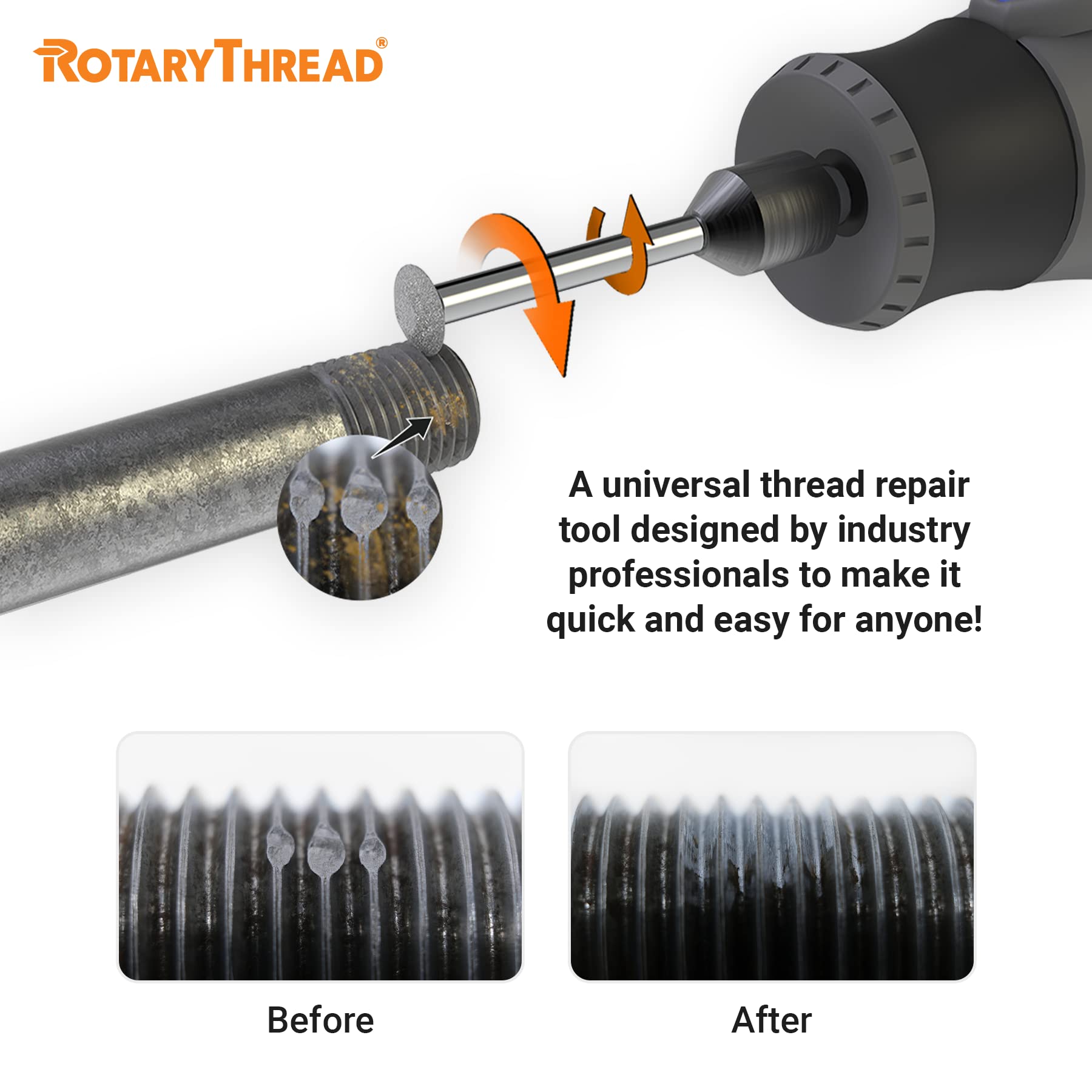 RT2 Thread Repair Tool - Fix Damaged Threads Easily | Perfect for Automotive, Plumbing & DIY Projects