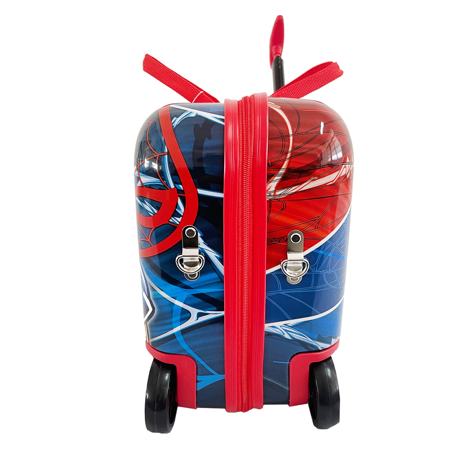 Spider-Man Kids Ride-On Suitcase - 18 Inch Lightweight Travel Luggage with Seat for Boys & Girls | Perfect for Airports, Theme Parks & Family Vacations