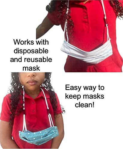 Adjustable Kids Mask Lanyard with Breakaway Clip - 5 Pack Safety Face Mask Holder for Children - Perfect for School, Travel & Outdoor Activities