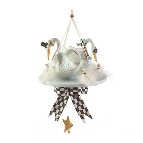 Patience Brewster 12 Days of Christmas 7 Swans a Swimming Ornament - Handcrafted Holiday Decor for Tree, Mantel & Festive Home Decorating