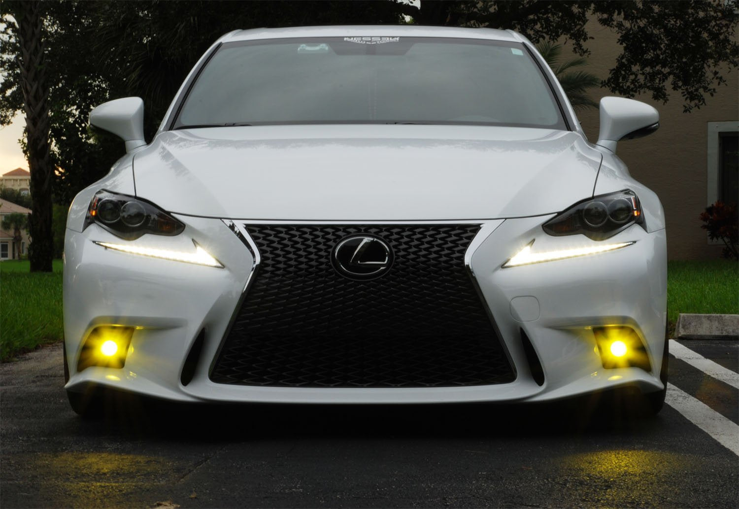 JDM 15W Projector Yellow LED Fog Light Kit - Direct Fit for 2014-2016 Lexus IS F Sport | Enhanced Visibility for Night Driving & Foggy Conditions