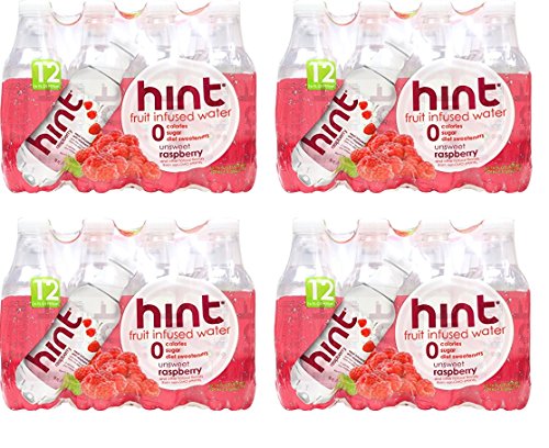 Hint Water Raspberry - Pack of 12 (16oz Bottles) | Sugar-Free, Calorie-Free, No Artificial Flavors or Preservatives | Pure Raspberry Infused Water for Hydration, Fitness & Healthy Lifestyle