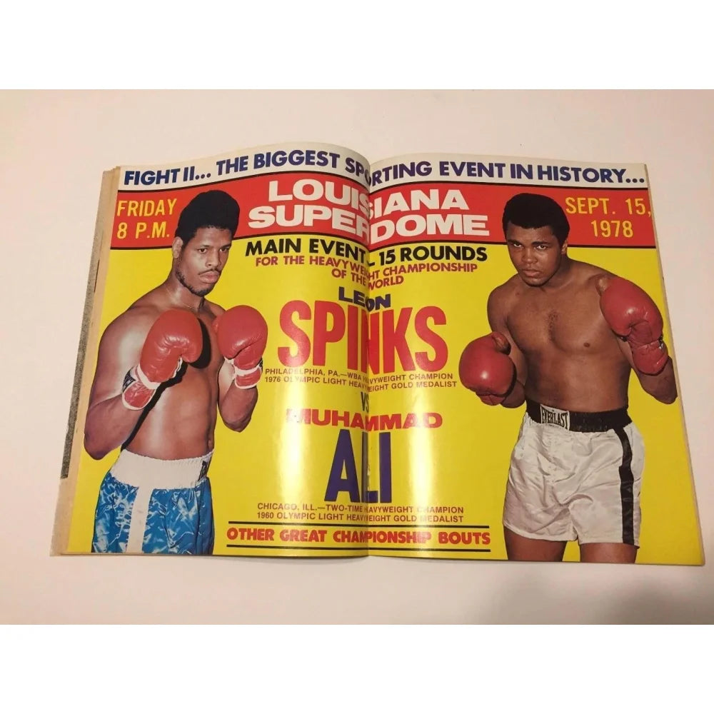 Leon Spinks Signed Muhammad Ali 1978 Super Fight Magazine with COA - Authentic Collectible Boxing Memorabilia for Fans & Sports Enthusiasts - Perfect for Display in Man Cave, Sports Bar or Boxing Memorabilia Collection