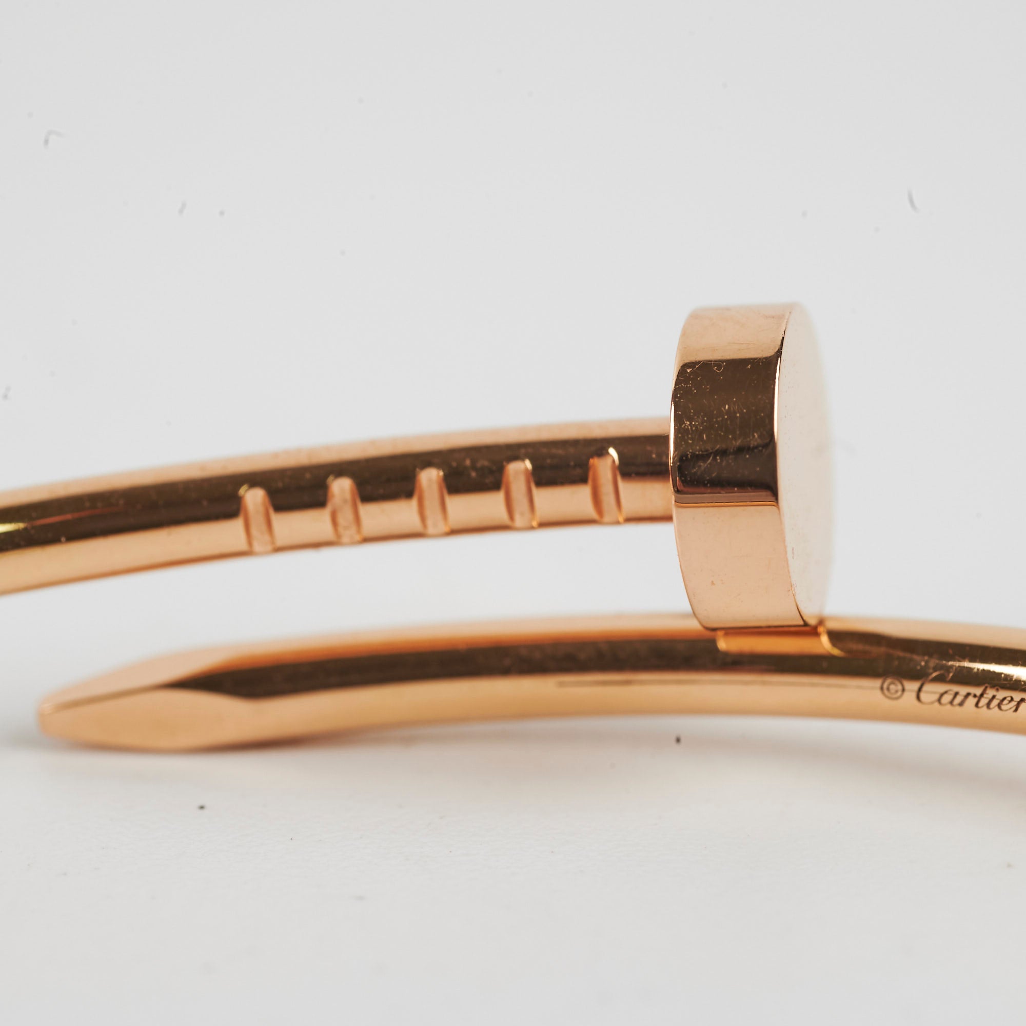 Cartier Juste Un Clou JUC Small Pink Gold Bracelet Size 16 - Luxury Nail Bracelet for Women, Elegant Jewelry Gift for Anniversary & Special Occasions