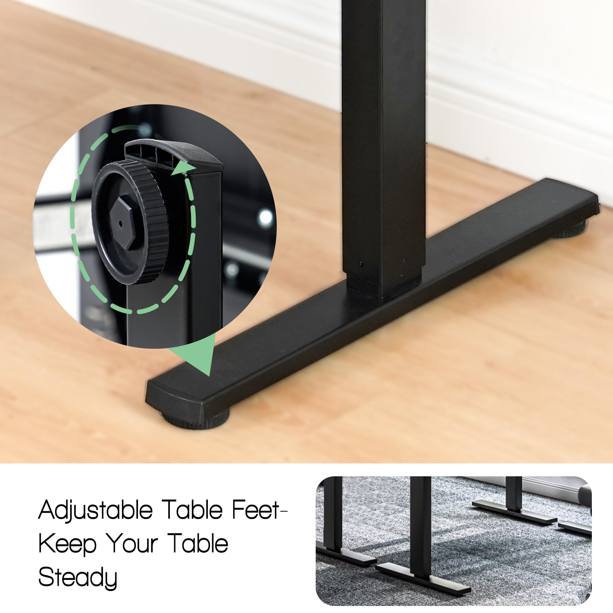 Soges 63 Inch Electric Standing Desk - Height Adjustable Ergonomic Computer Desk for Home Office, Sit Stand Workstation (Black) | Perfect for Remote Work, Gaming & Study Spaces