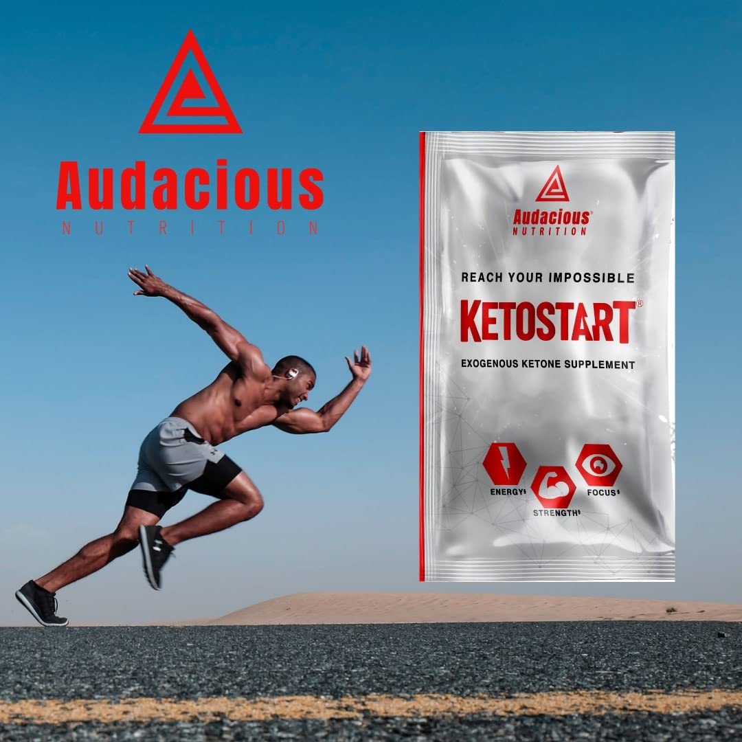 KetoStart Exogenous Ketones Powder with Electrolytes - Caffeine Free Tropical Flavor | Energy & Focus Booster for Keto Diet | Perfect for Workouts, Fasting & Low-Carb Lifestyle (10 Packets)