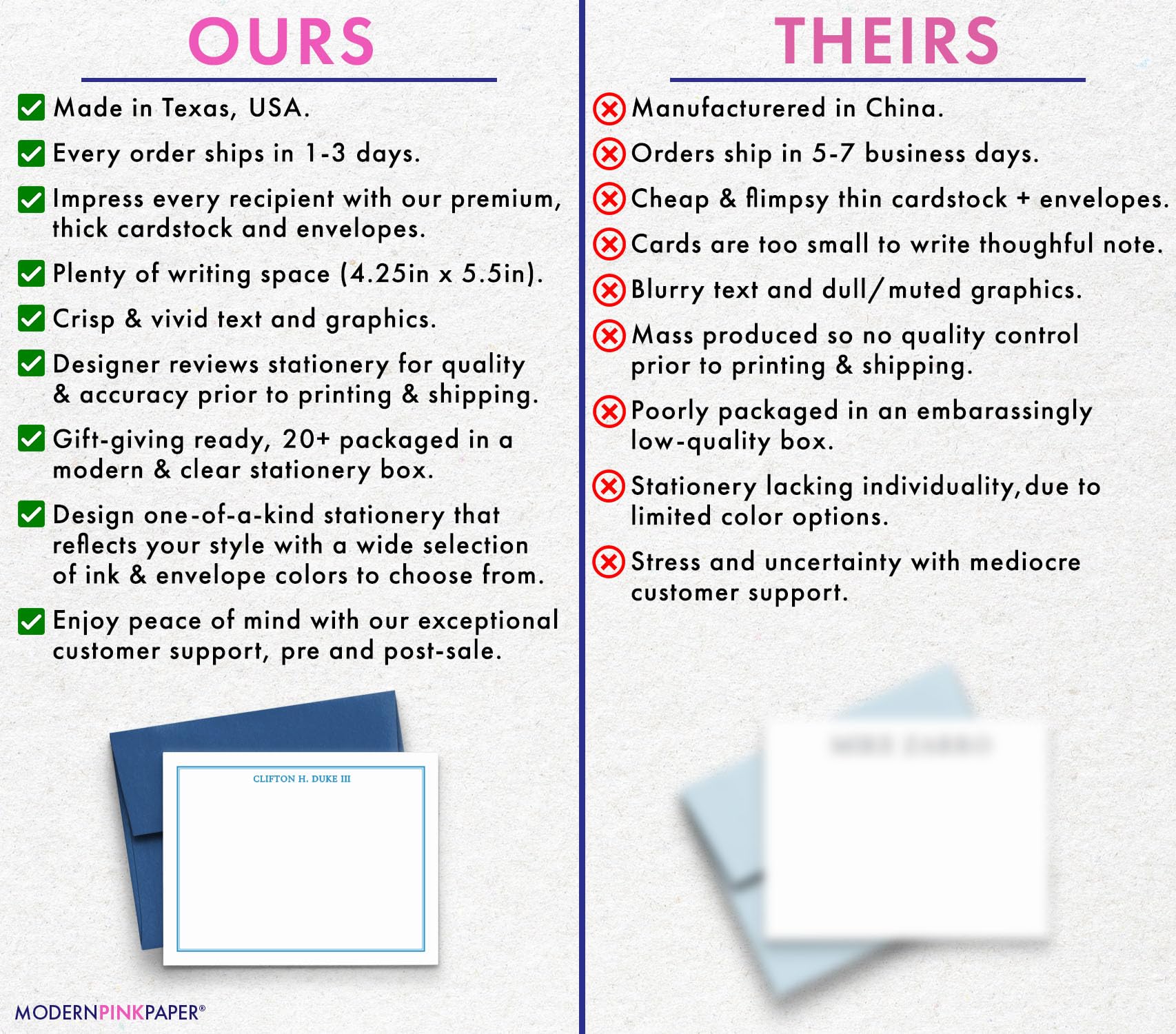 Personalized Stationery Set for Men & Boys - Custom Thank You Notes, Note Cards, & Writing Set in Your Choice of Colors & Quantity - Perfect for Gifts, Office, & Home Use