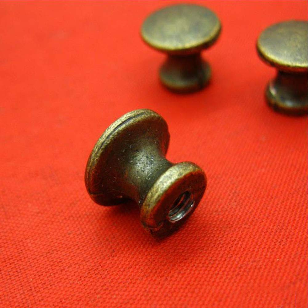 10 Pcs Vintage Cabinet Drawer Knobs - Mini Metal Jewelry Box Handles, Single Hole Pull Handles for Dresser, Jewelry Organizer & DIY Furniture Upgrade