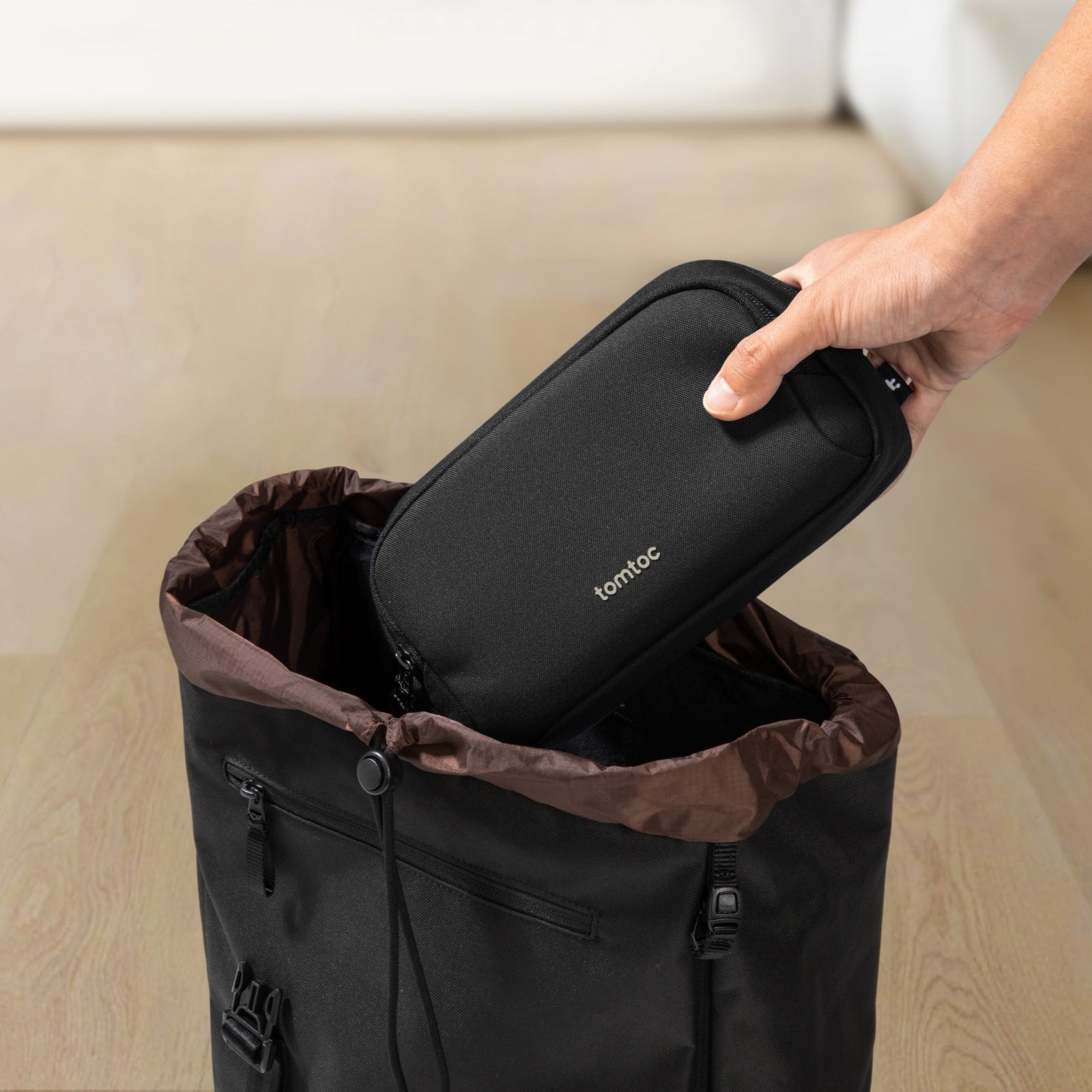T12 Electronic Accessory Pouch - Slim Lightweight Organizer for Phones, Cables & Small Gadgets - Perfect for Travel, Office & Daily Use