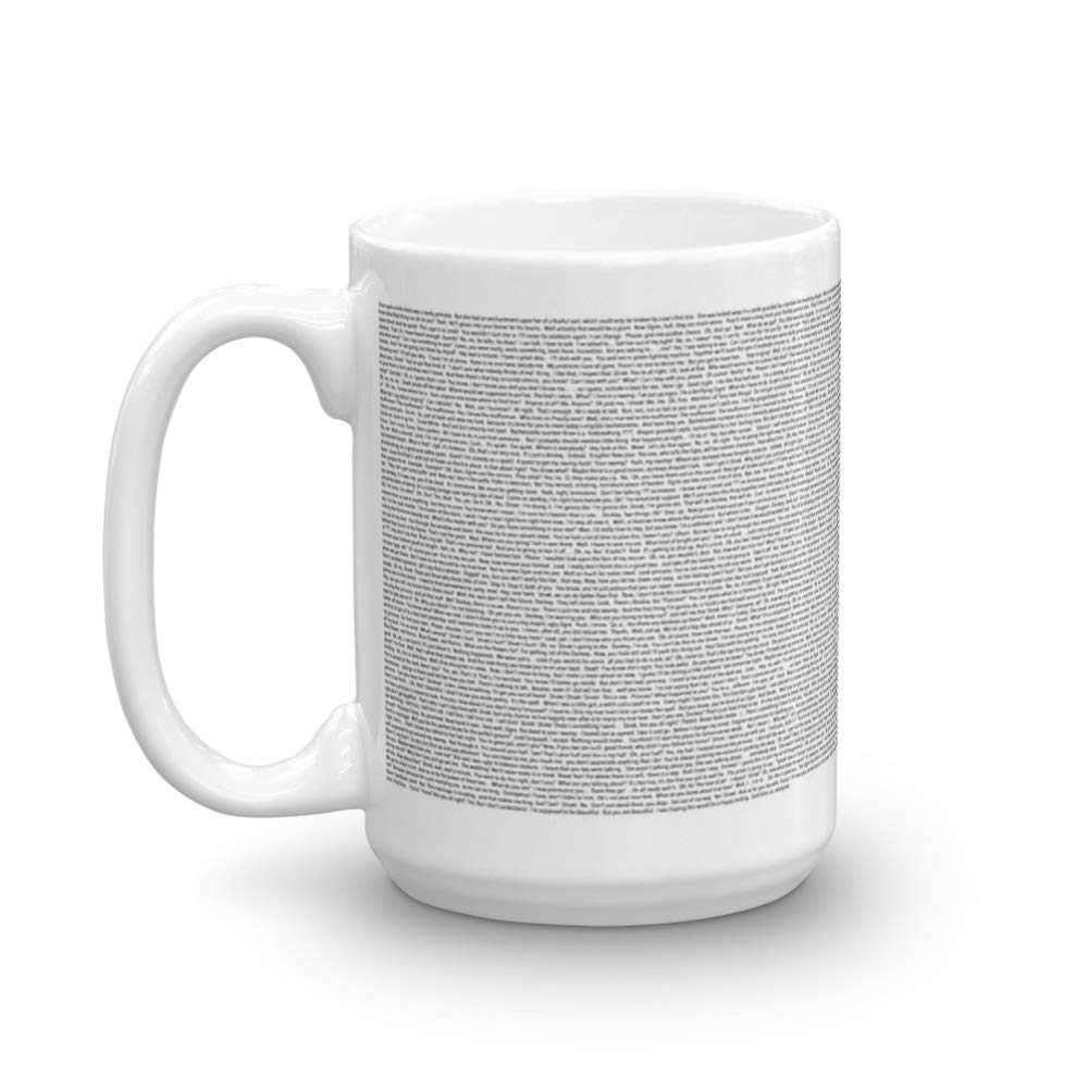 Shrek Movie Script 15 Oz Ceramic Coffee Mug - Glossy Finish, Perfect Gift for Fans & Coffee Lovers - Ideal for Home, Office & Movie Nights