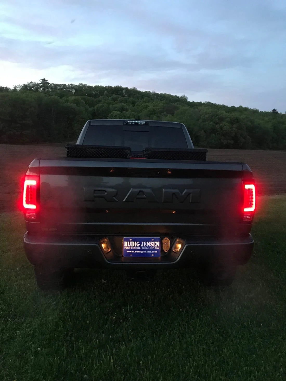 2014-2018 Dodge RAM 2500/3500 OLED Tail Lights - Smoked Lens with Dynamic Scanning Turn Signals (Replaces OEM LED) | Enhanced Visibility & Style for Night Driving & Off-Road Adventures