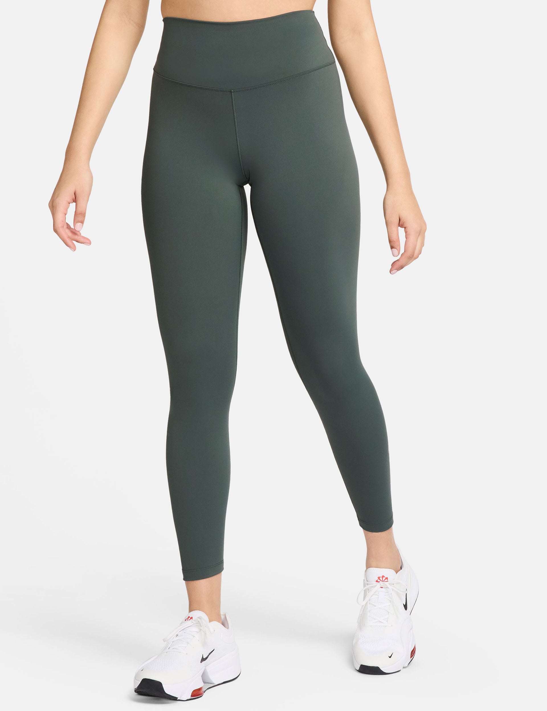 High Waisted 7/8 Leggings for Women - Vintage Green & Black Yoga Pants - Perfect for Workouts, Yoga, Running & Lounge Wear