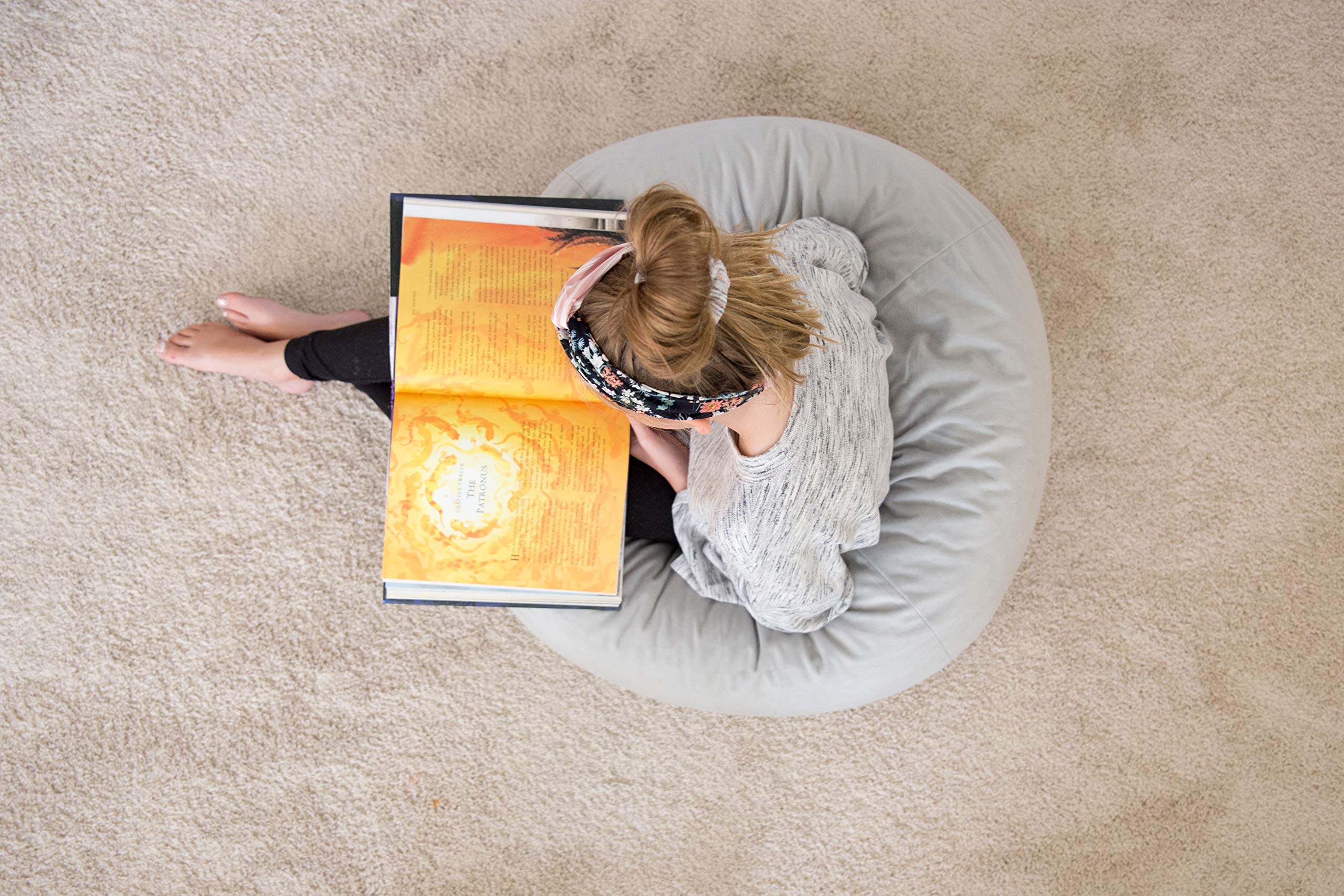 Premium Kids Memory Foam Bean Bag Chair - 3ft Comfortable & Washable Cover for Boys & Girls | Perfect for Bedroom, Playroom, Reading Nook & Gaming Setup