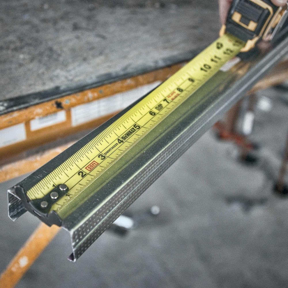 DEWALT 25Ft XP Premium Tape Measure - Heavy-Duty, High-Visibility, Durable Construction for Professional Contractors & DIY Projects - Perfect for Carpentry, Renovation & Home Improvement