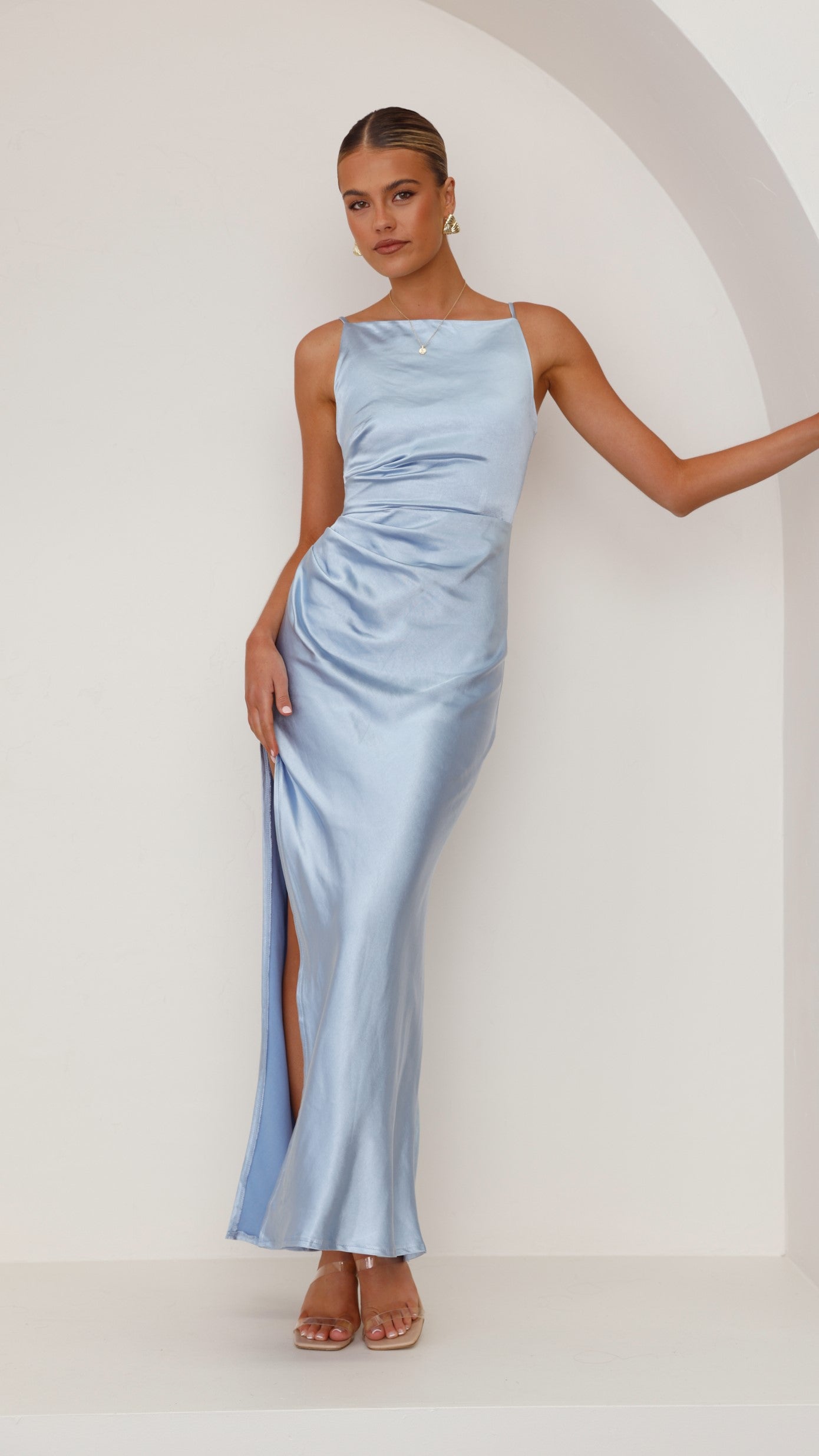 Ava Maxi Dress for Women - Flowy Long Summer Dress in Blue | Perfect for Beach, Vacation, and Casual Wear