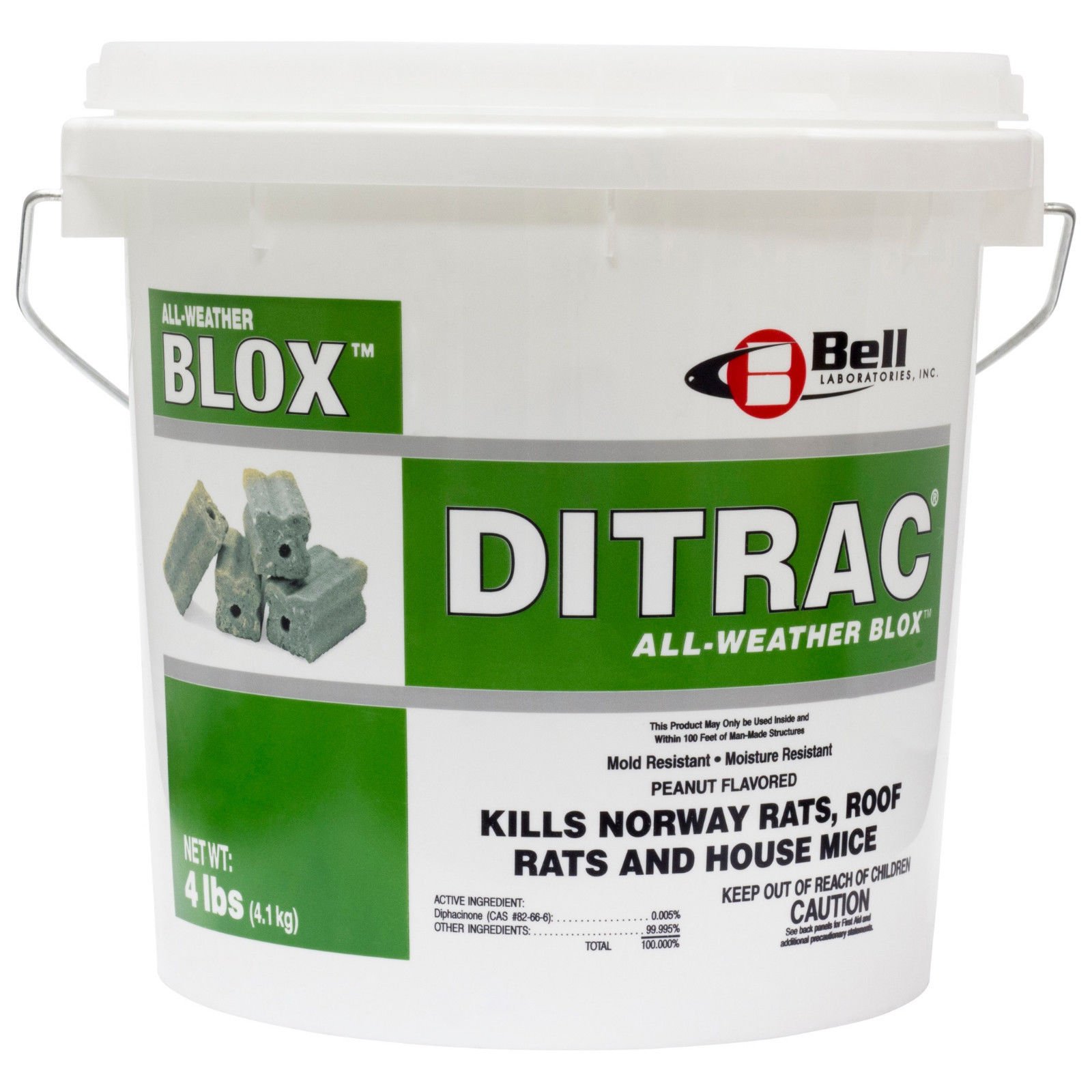 4 Lbs Rat & Mouse Poison Bait Blocks - Effective Rodent Killer for Home, Garage & Outdoor Pest Control - Safe & Fast-Acting Rodenticide for Infestations