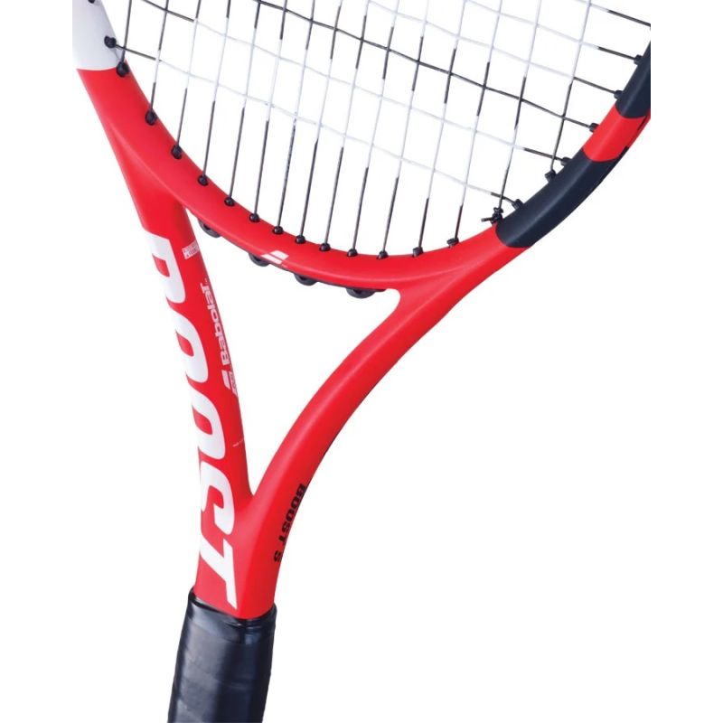 Babolat Boost Strike Tennis Racket - Red & White | Lightweight & Durable for Beginners & Intermediate Players | Perfect for Training, Matches & Recreational Play