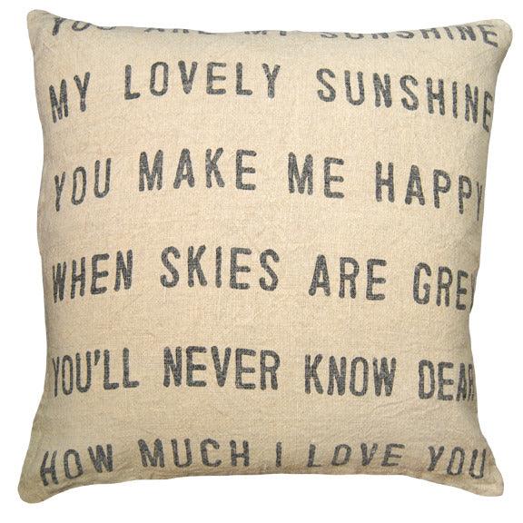 You Are My Sunshine Throw Pillow - Soft & Comfortable Decorative Cushion for Bed, Sofa, Nursery - Perfect Gift for Kids, Friends & Home Decor