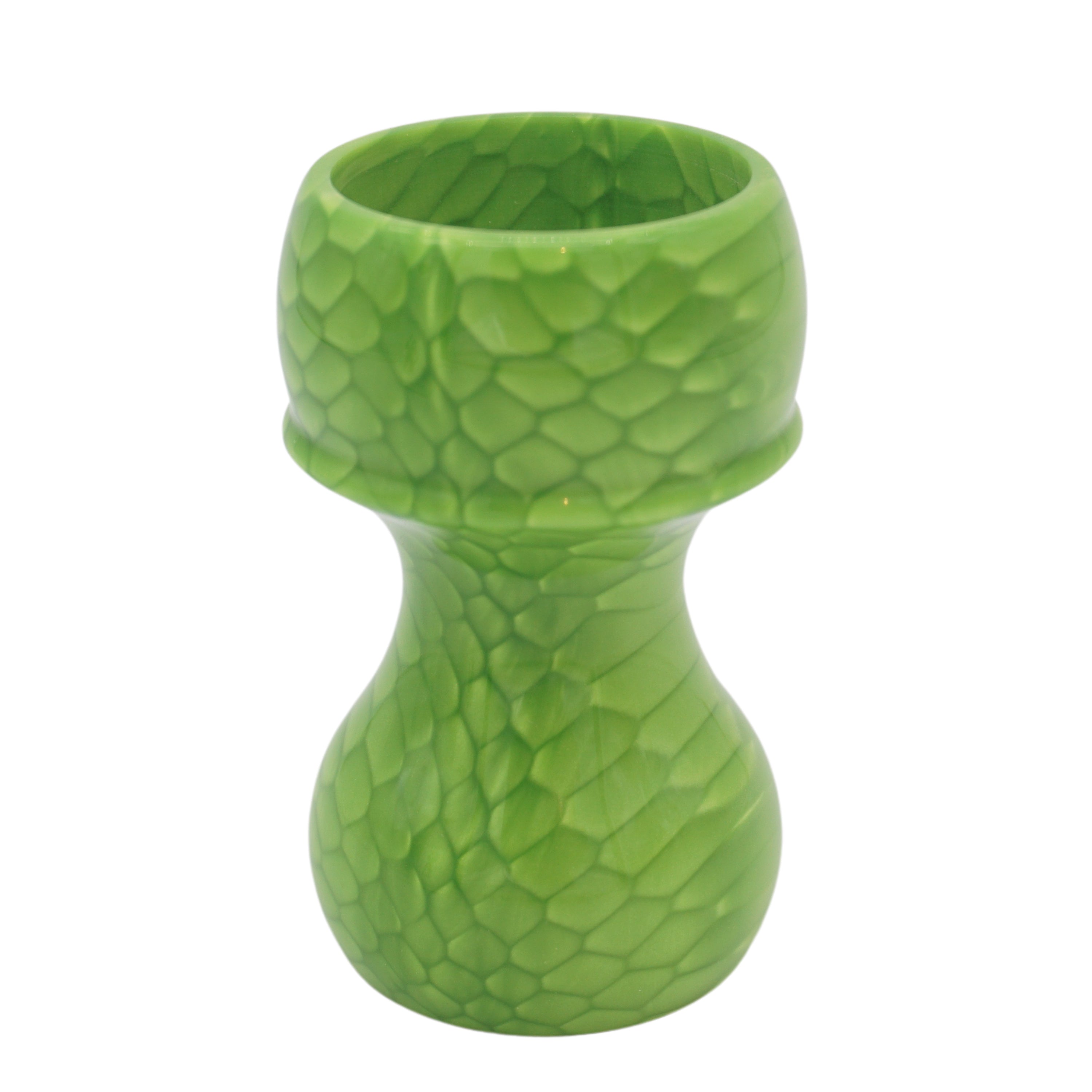 Premium Green Snakeskin Shaving Brush Handle - Handcrafted for 28mm & 30mm Knots - Luxury Wet Shaving & Grooming Gift for Men