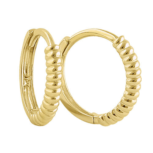 14K Solid Yellow Gold Rope Hoop Earrings for Women - Classic Dainty Everyday Jewelry - Perfect for Gifts, Parties & Special Occasions