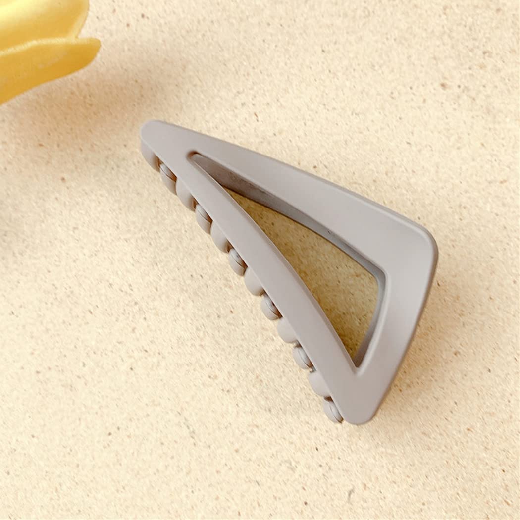 Licogel Matte Triangle Hair Claw Clips Set - Large Decorative Hair Clamps for Thick Curly Hair | Fashionable & Simple Hair Accessories for Women, Perfect for Work, Gym, and Everyday Styling