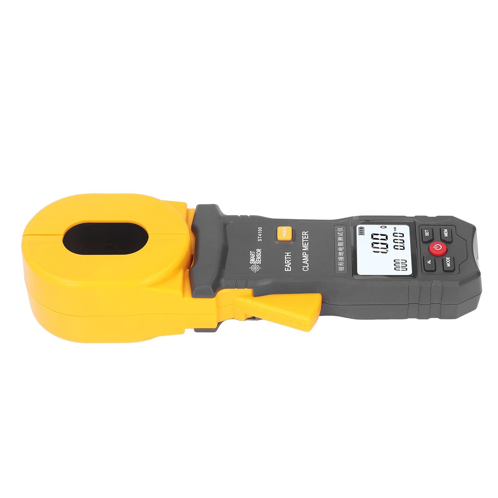 Digital Clamp Ground Resistance Tester - LCD Display, Auto Power Off, 0.01-200Ω Range for Electrical Systems | Ideal for Power Grids, Telecommunications, Meteorology & Oil Field Applications