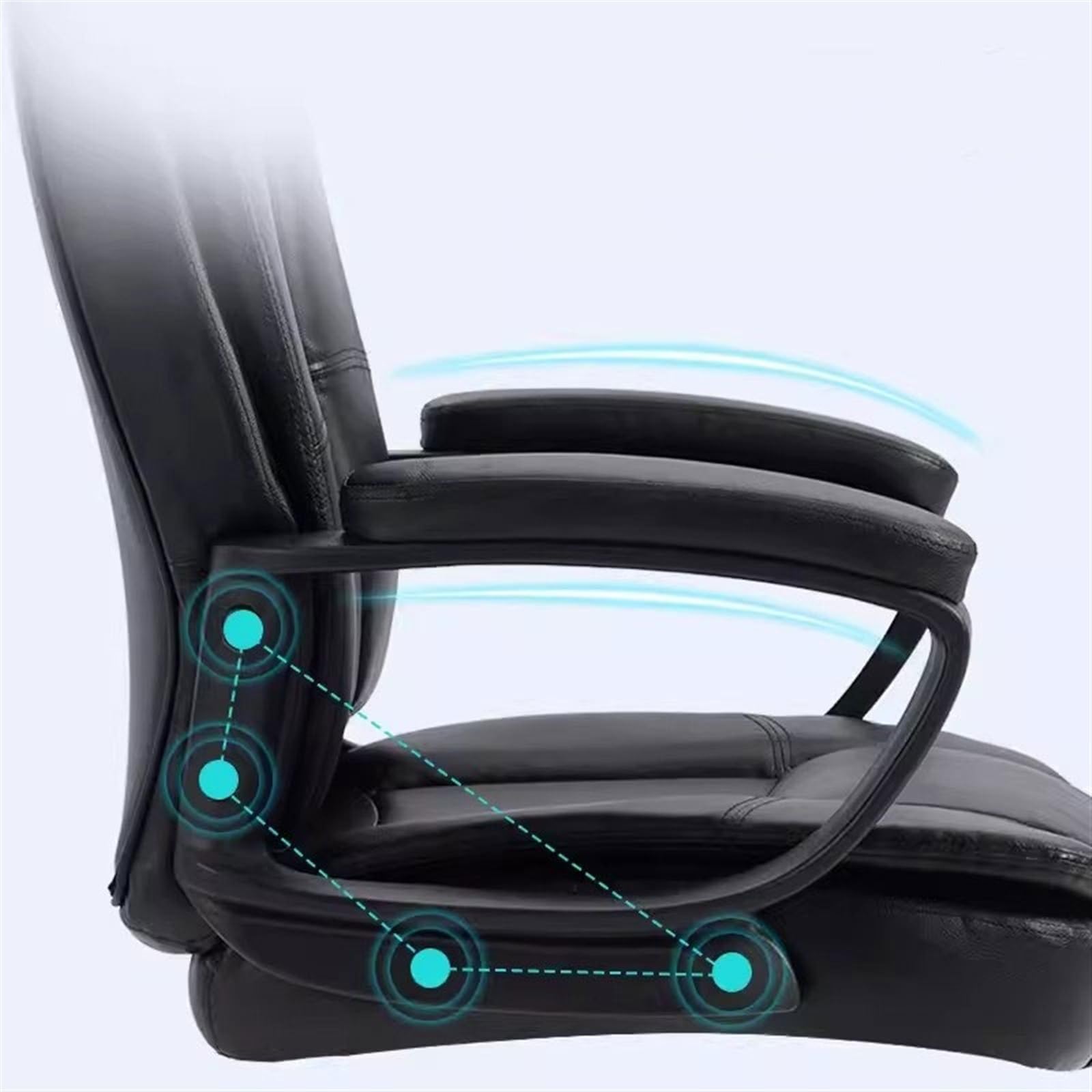 Ergonomic High Back Office Chair - Adjustable Swivel Desk Chair for Home, Business & Computer Work - Comfortable Staff Chair for Learning & Working (Black) - Perfect for Home Office, Study & Workspace