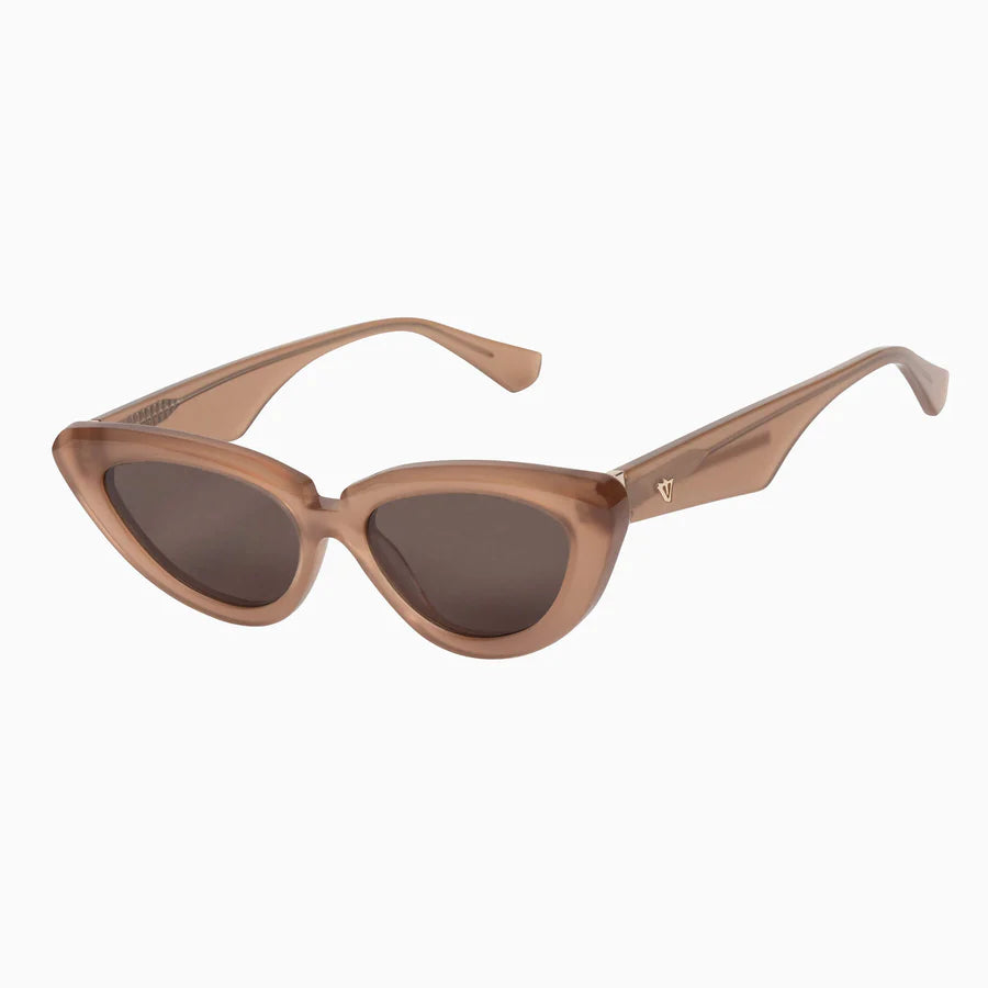 Dayze Stylish Chestnut Sunglasses with Gold Metal Trim & Brown Lenses - Perfect for Outdoor Activities, Beach Vacations, and Fashion Statements