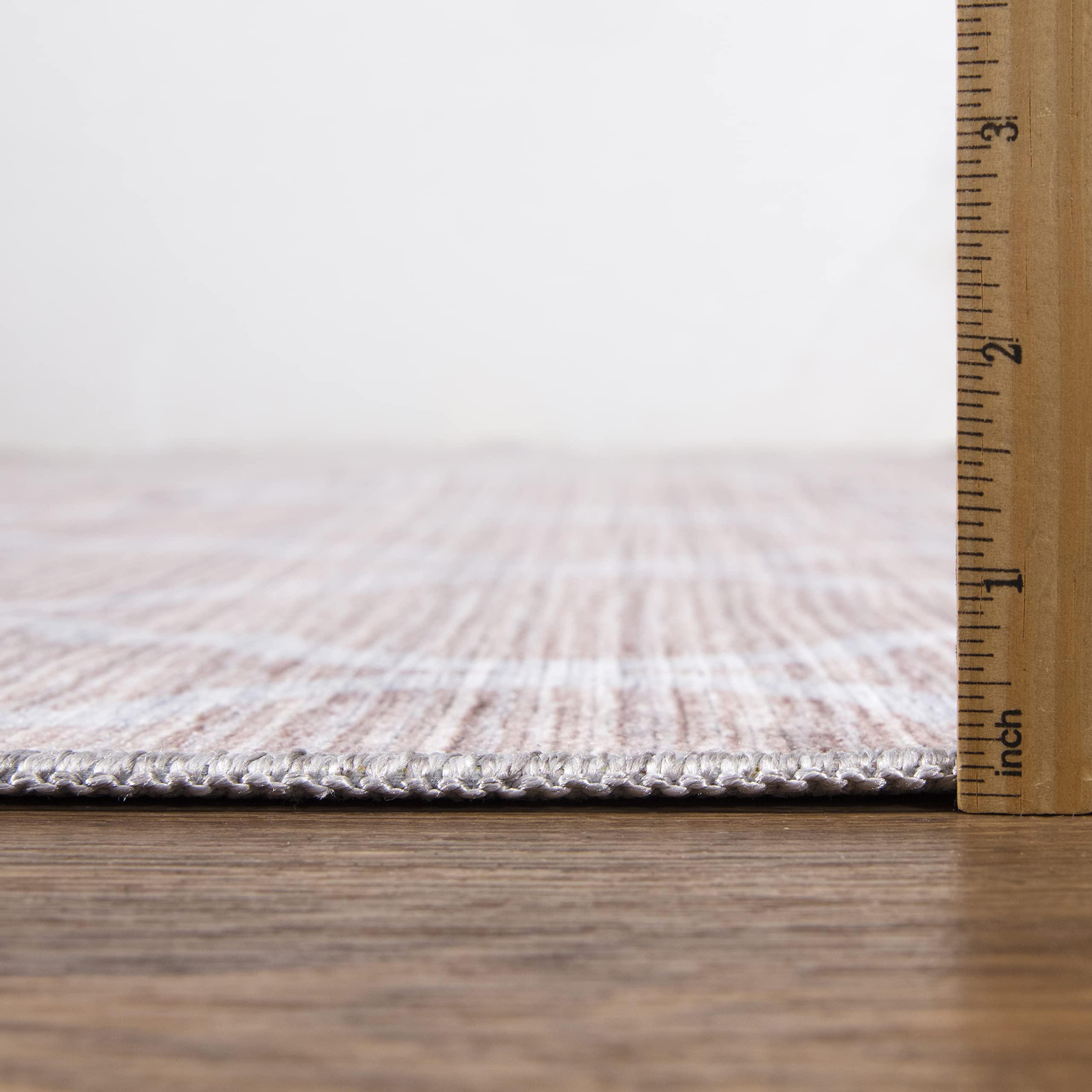 Abani 8' x 10' Cream Rectangular Area Rug - Soft Polypropylene Modern Large Rug for Living Room Bedroom, Machine Washable Stain Resistant Non-Shedding - Perfect for Home Office Decor & High Traffic Areas