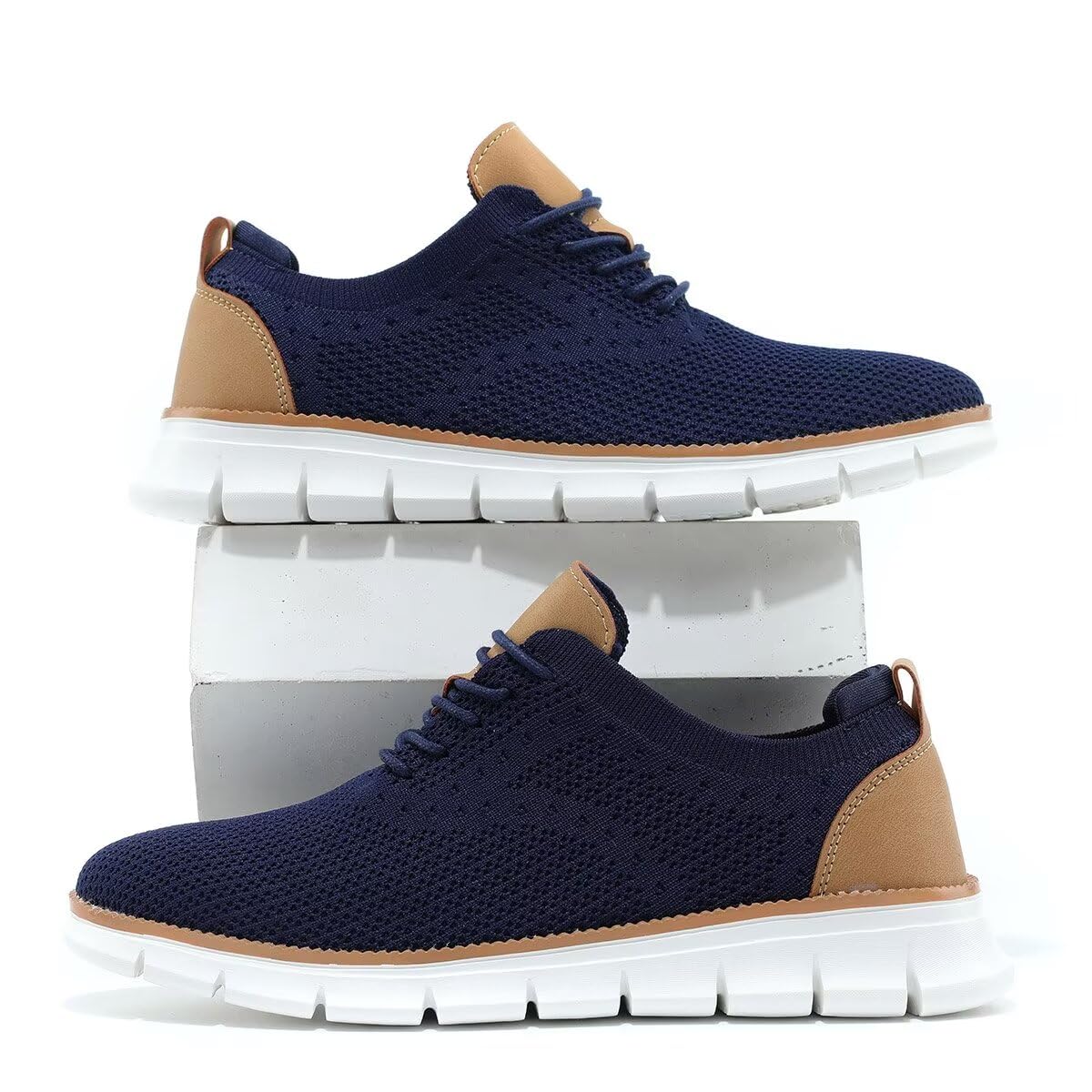 Men's Lightweight Oxford Lace-Up Dress Shoes - Casual Walking & Fashion Sneakers for Office, Travel & Everyday Wear