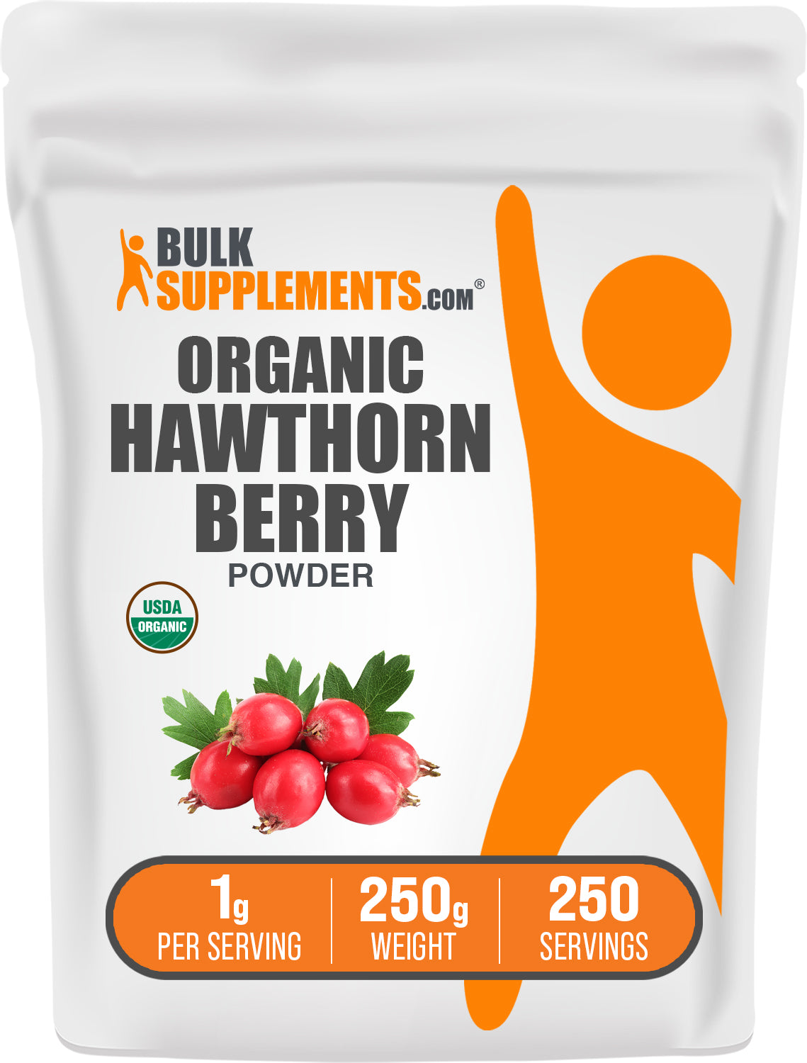 Organic Hawthorn Berry Powder - 100% Pure & Natural Superfood for Heart Health, Digestion & Immunity - Perfect for Smoothies, Baking & Herbal Tea