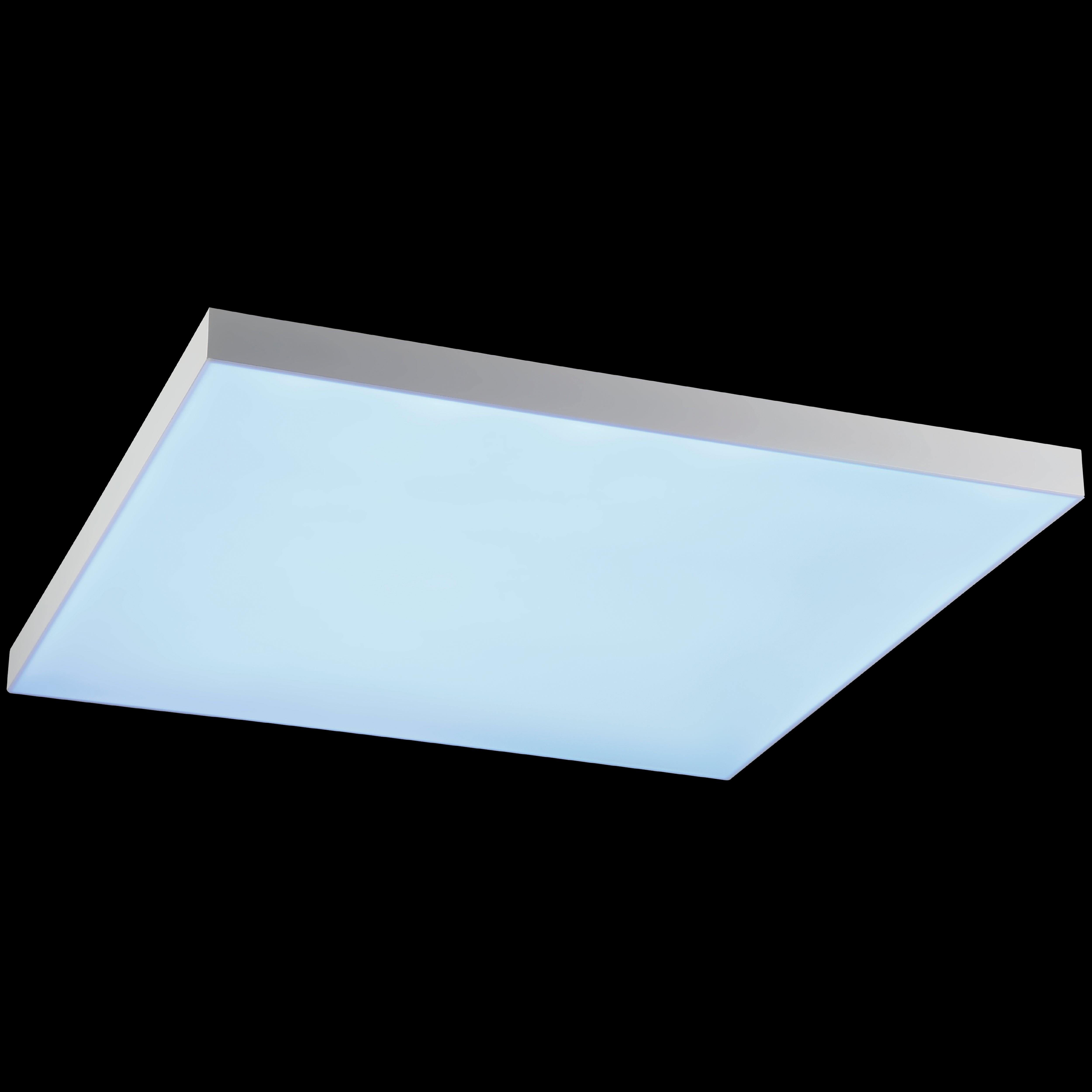 Eglo Connect Turcona Z Smart LED Square Flush Mount Ceiling Light 60cm - Dimmable White Light for Living Room, Bedroom & Kitchen | Alexa & Google Home Compatible