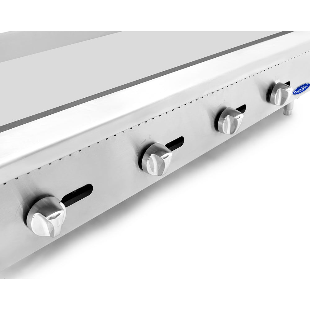 Atosa ATMG 48 Heavy Duty Commercial Gas Griddle - 48 Inch, 120,000 BTU, Manual Control - Perfect for Restaurants, Diners & Food Trucks