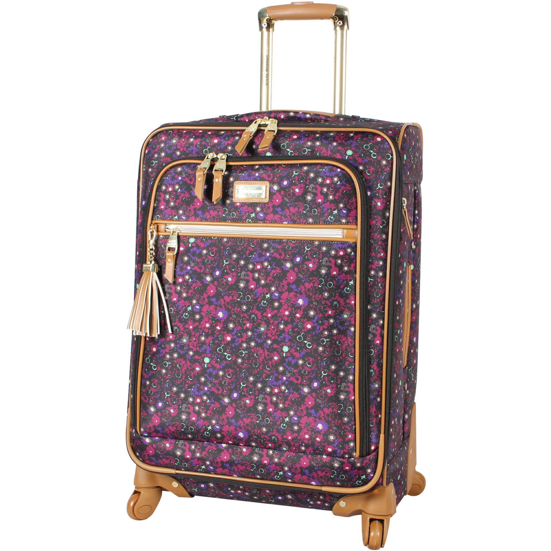 Steve Madden 28-Inch Purple Spinner Luggage with Telescoping Handle - Lightweight Suitcase for Travel, Business Trips & Vacations