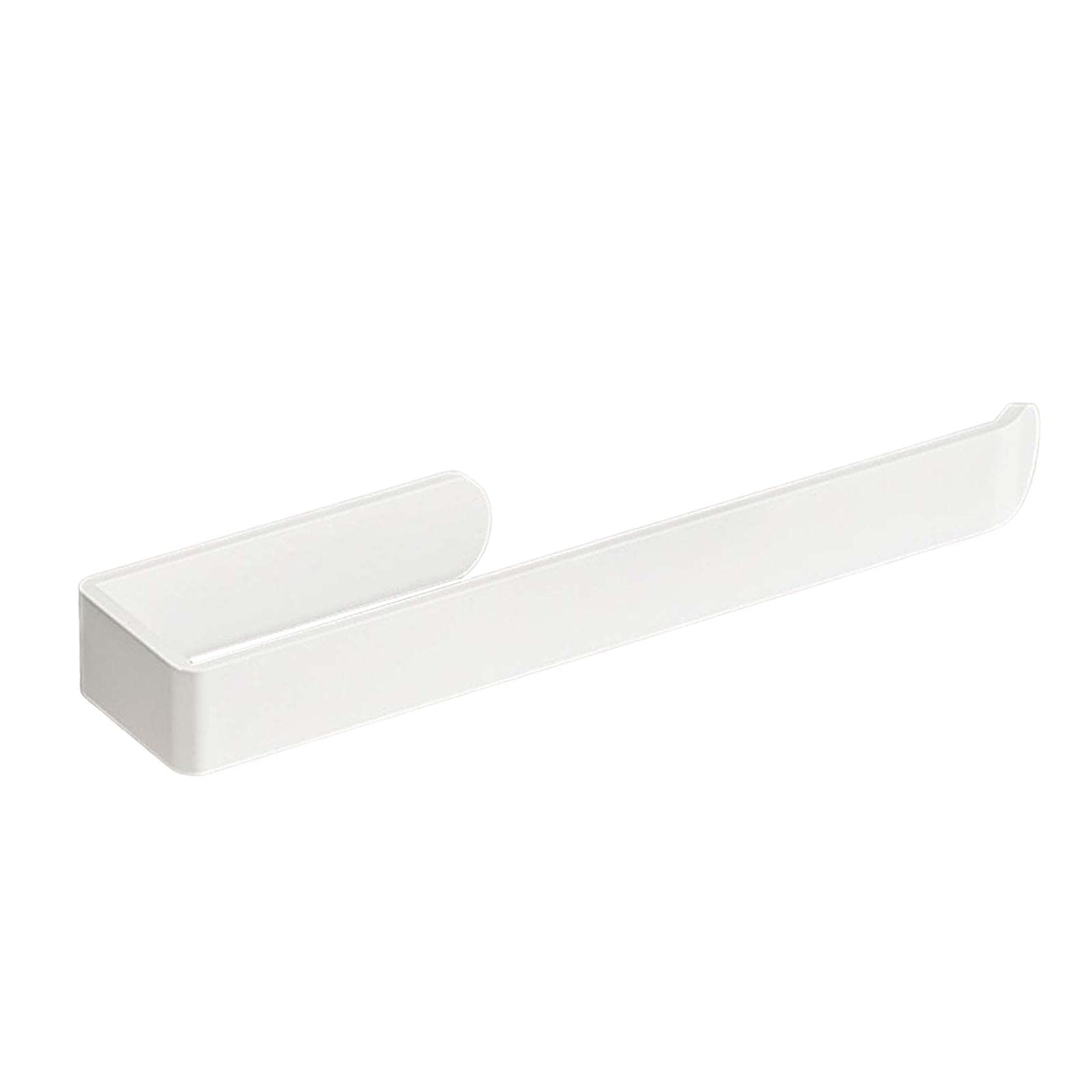 No-Drill Rustproof Tissue Holder & Towel Bar Organizer - White - Perfect for Kitchen, Hotel, Laundry Room & Bathroom Organization