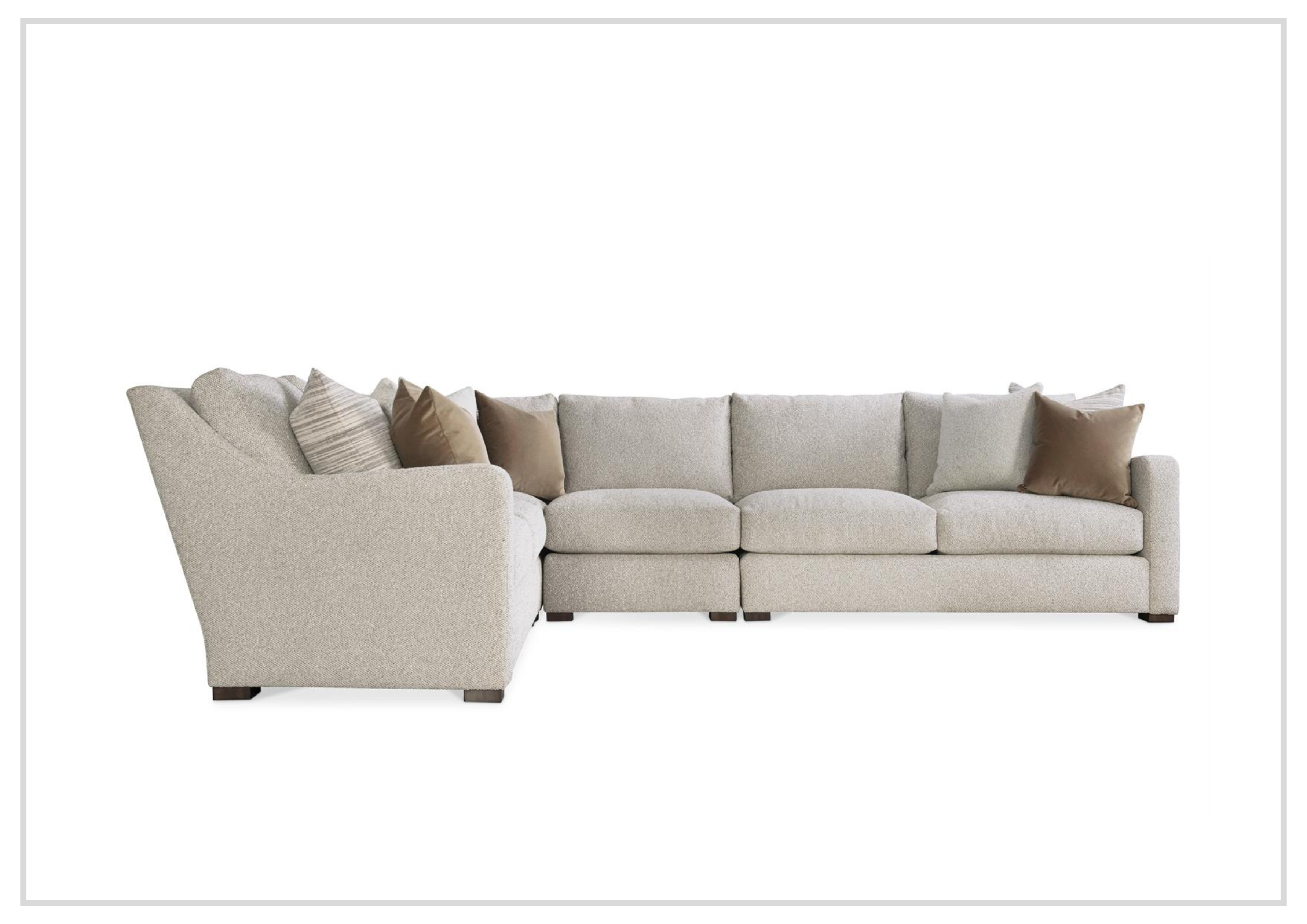Bernhardt Ventura Beige Fabric Sectional Sofa - Modern Living Room Furniture for Comfortable Relaxation & Stylish Home Decor
