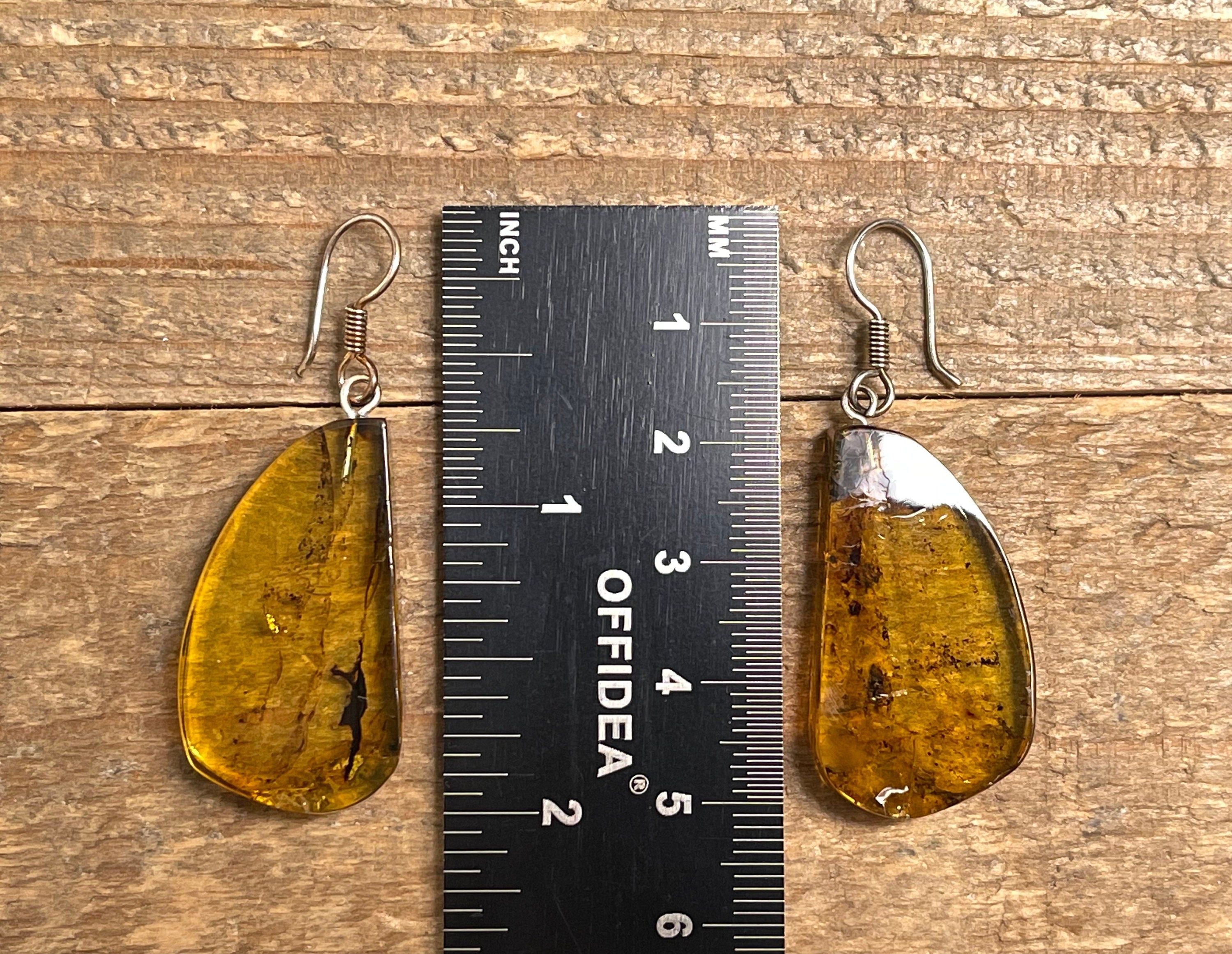 AMBER Crystal Earrings - Handmade Statement Dangle Earrings with Healing Stones | Boho Chic Jewelry for Women | Perfect for Spiritual Healing, Meditation & Special Occasions